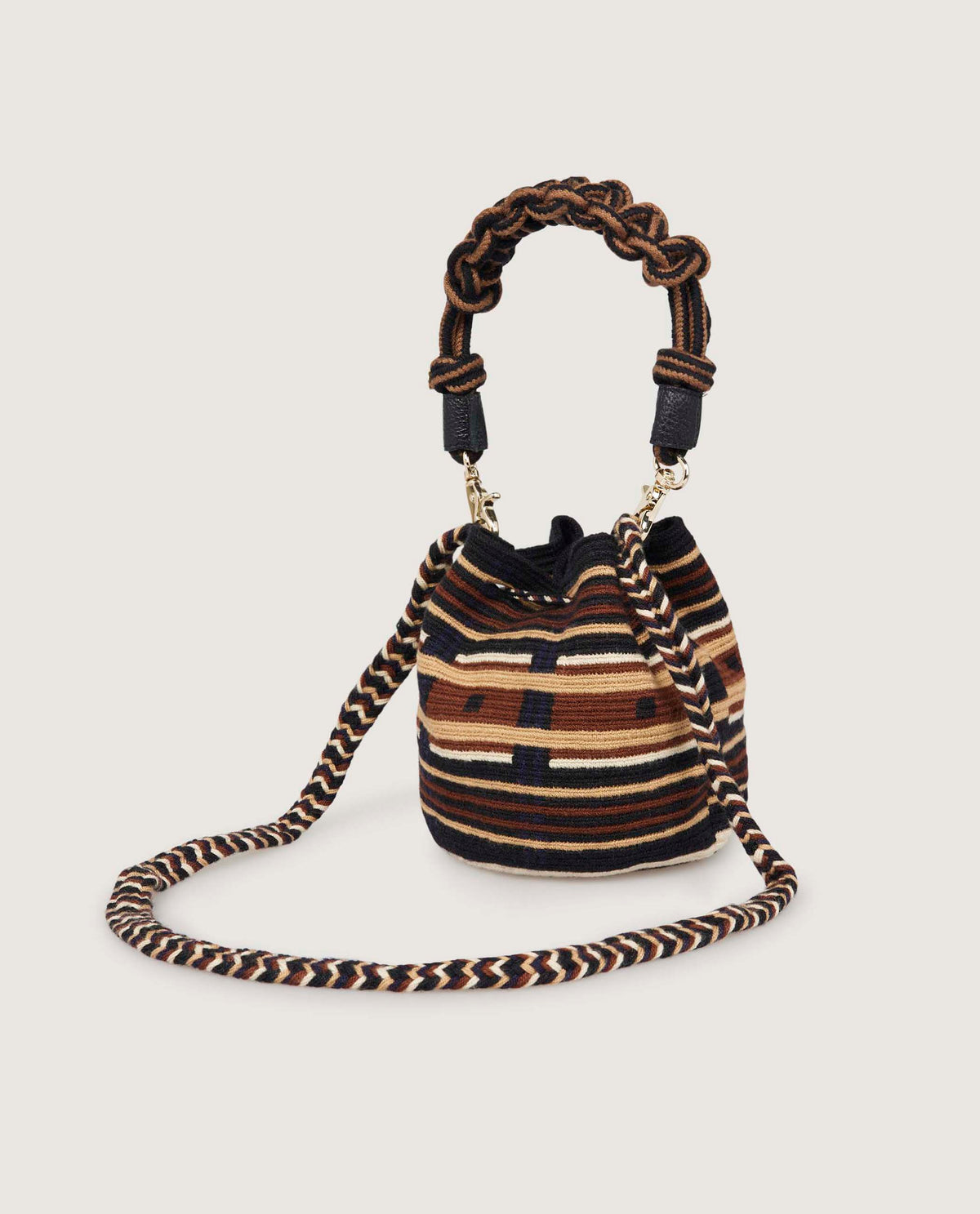 Macramé Crossbody Tas - Bruin