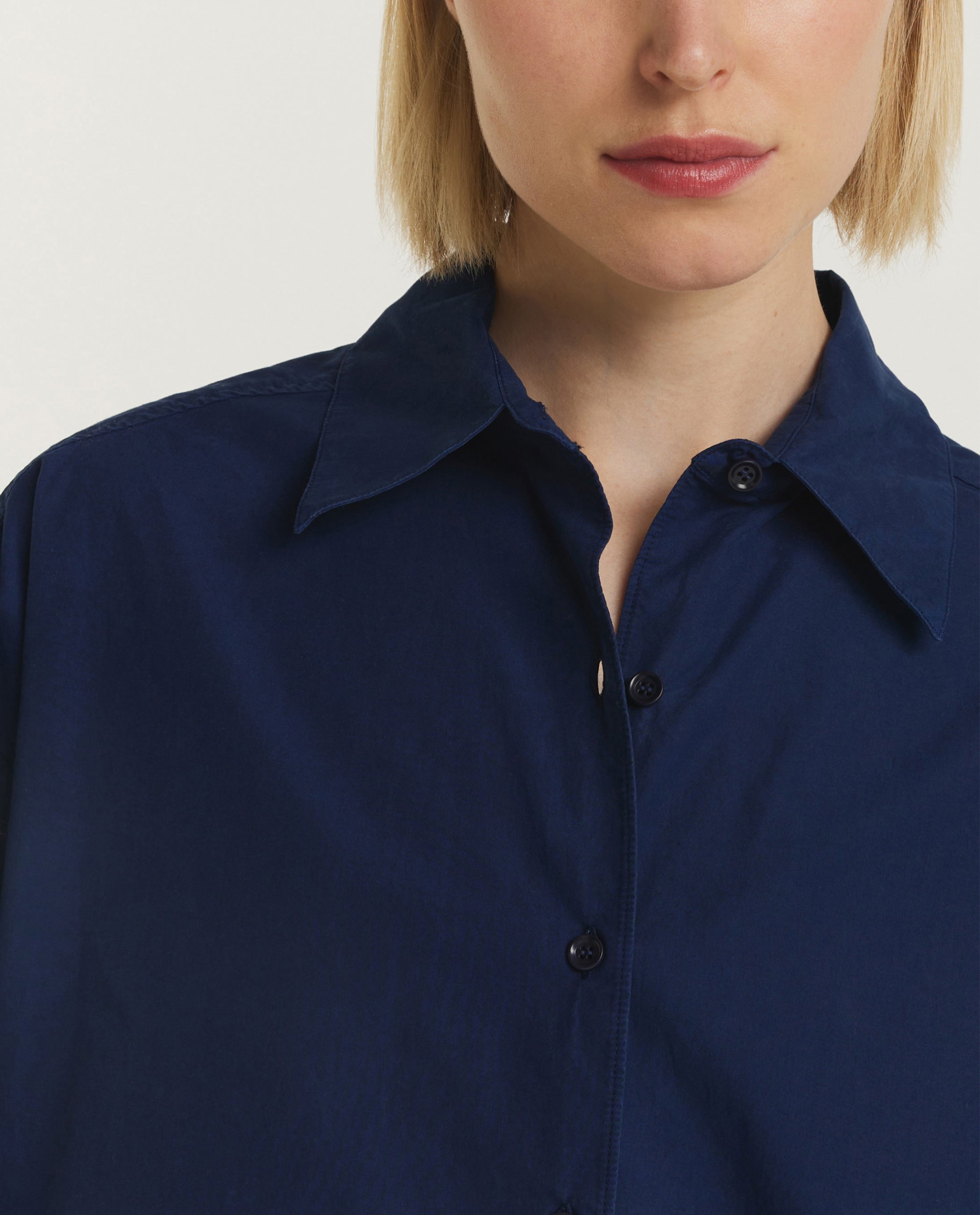 Indigo Kort Shirt - Blauw