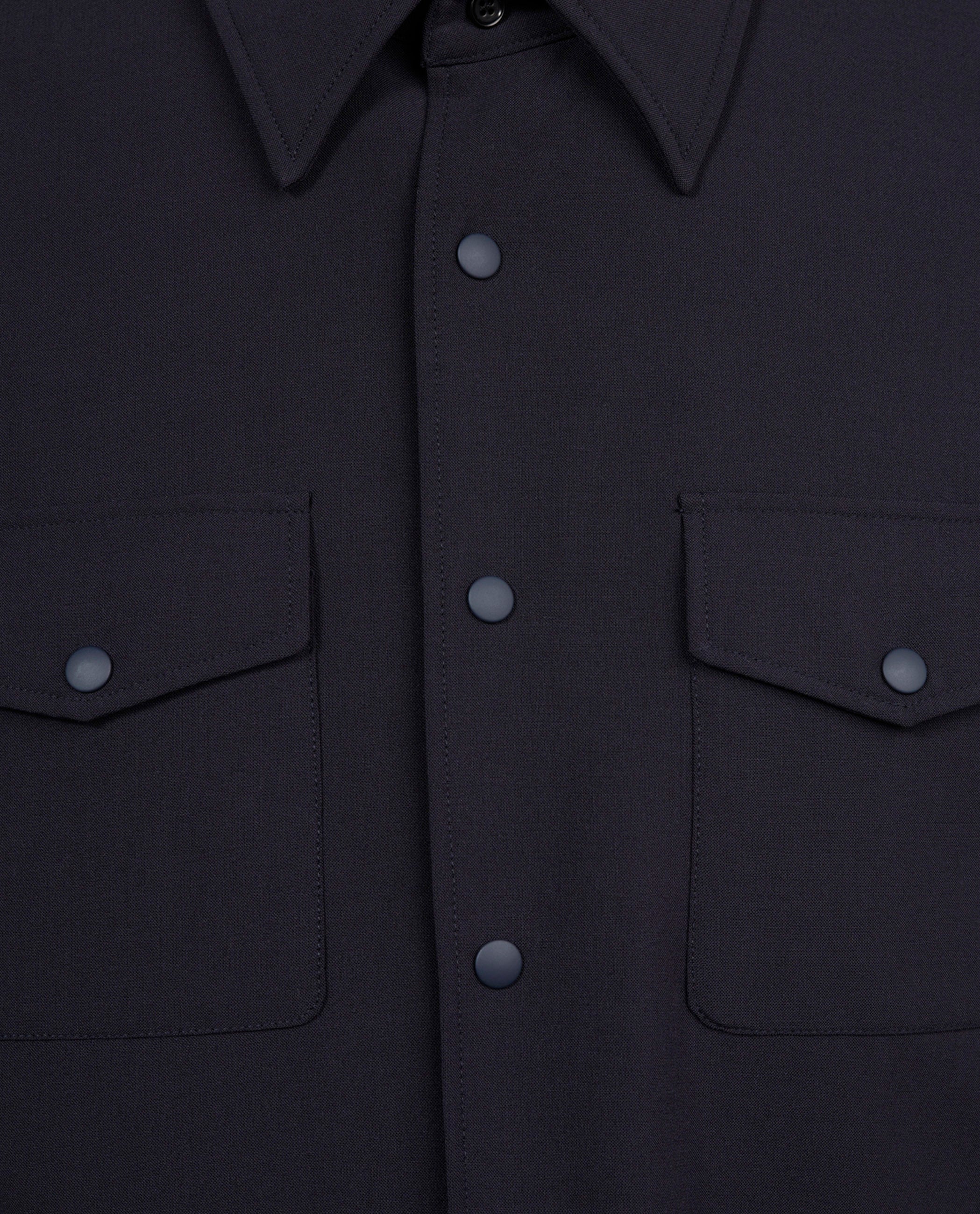 Wol Mix Camicia 13 - Donkerblauw