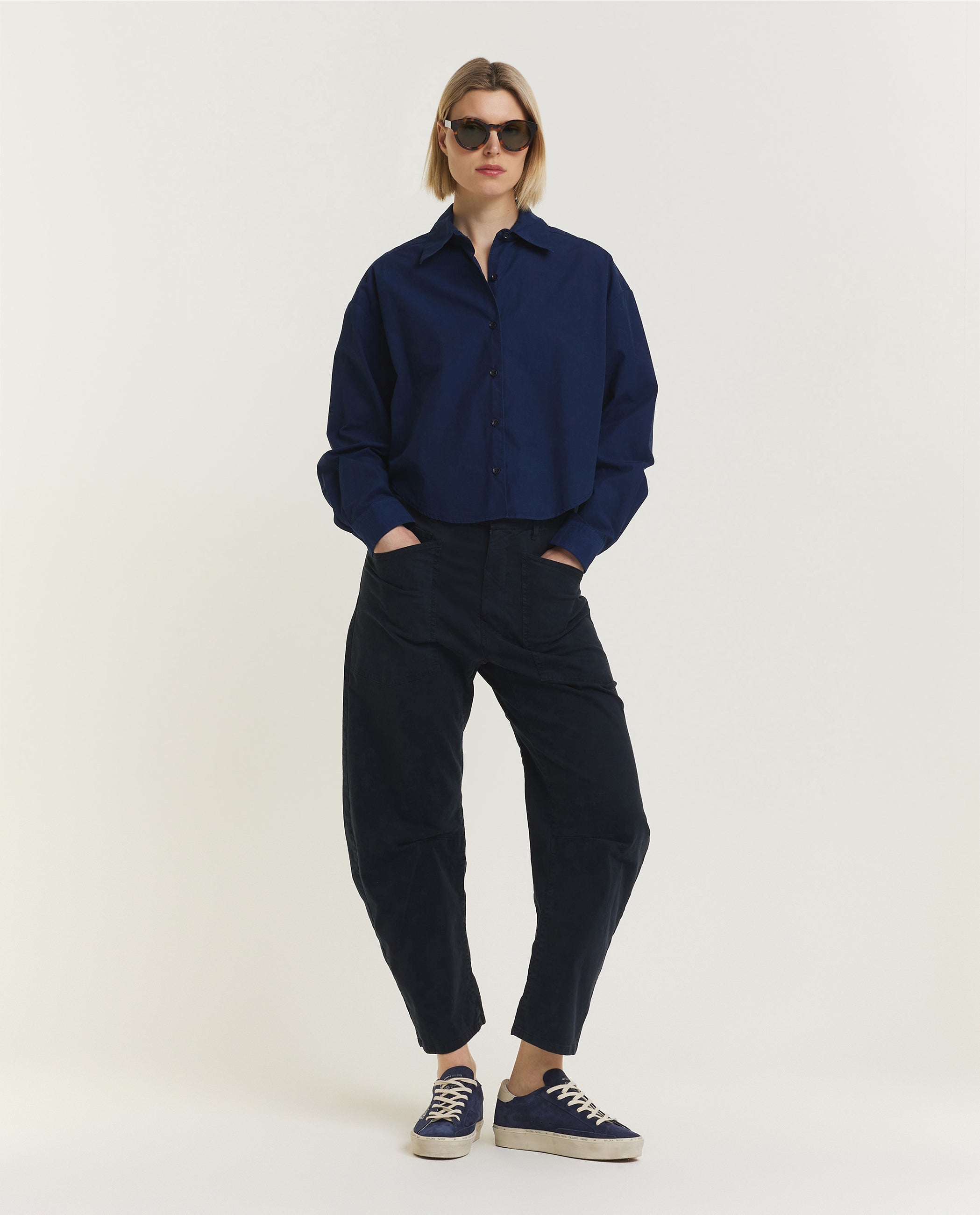 Indigo Kort Shirt - Blauw