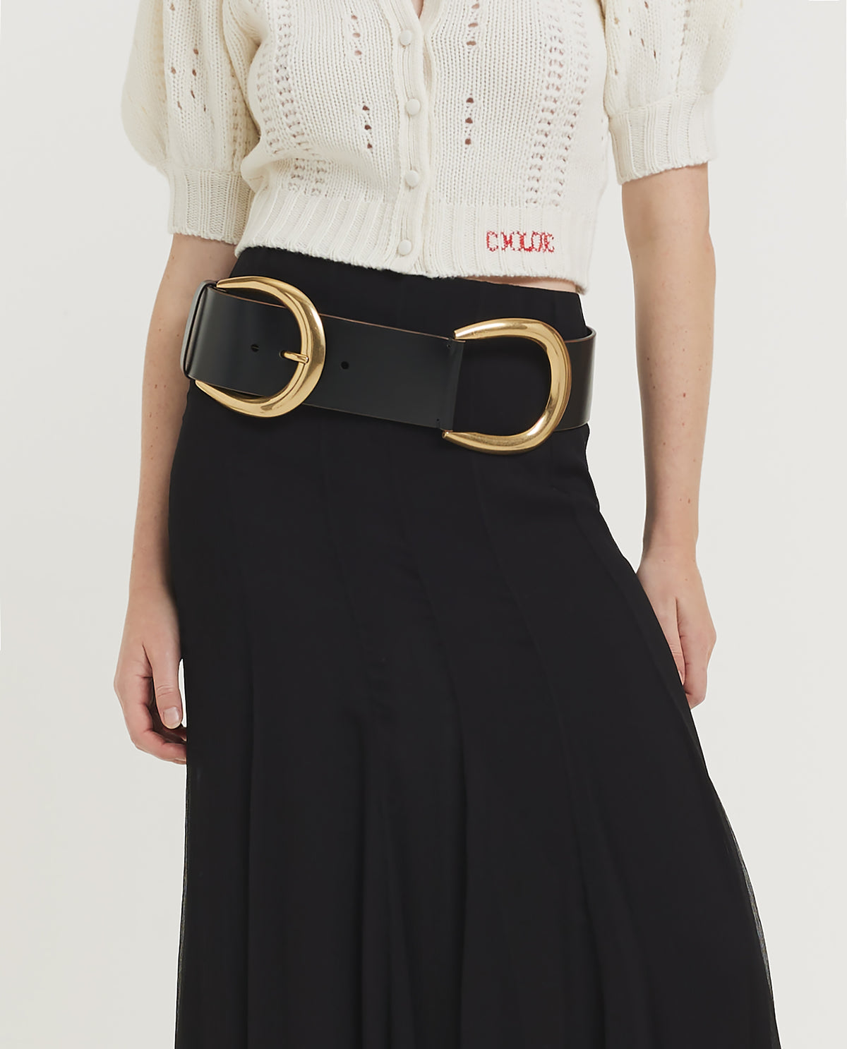 Lederen Anita Riem - Zwart