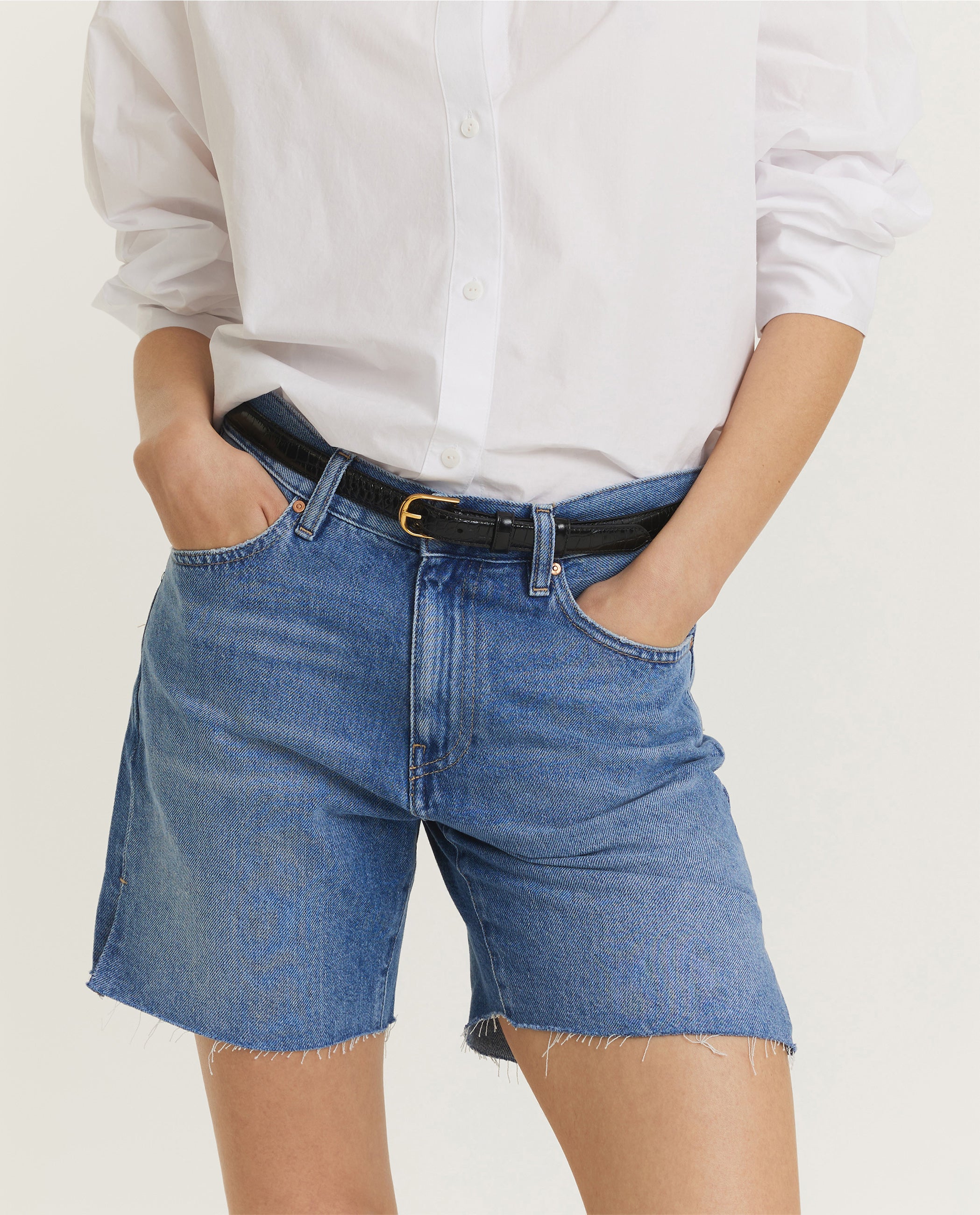 Denim Shorts - Blauw