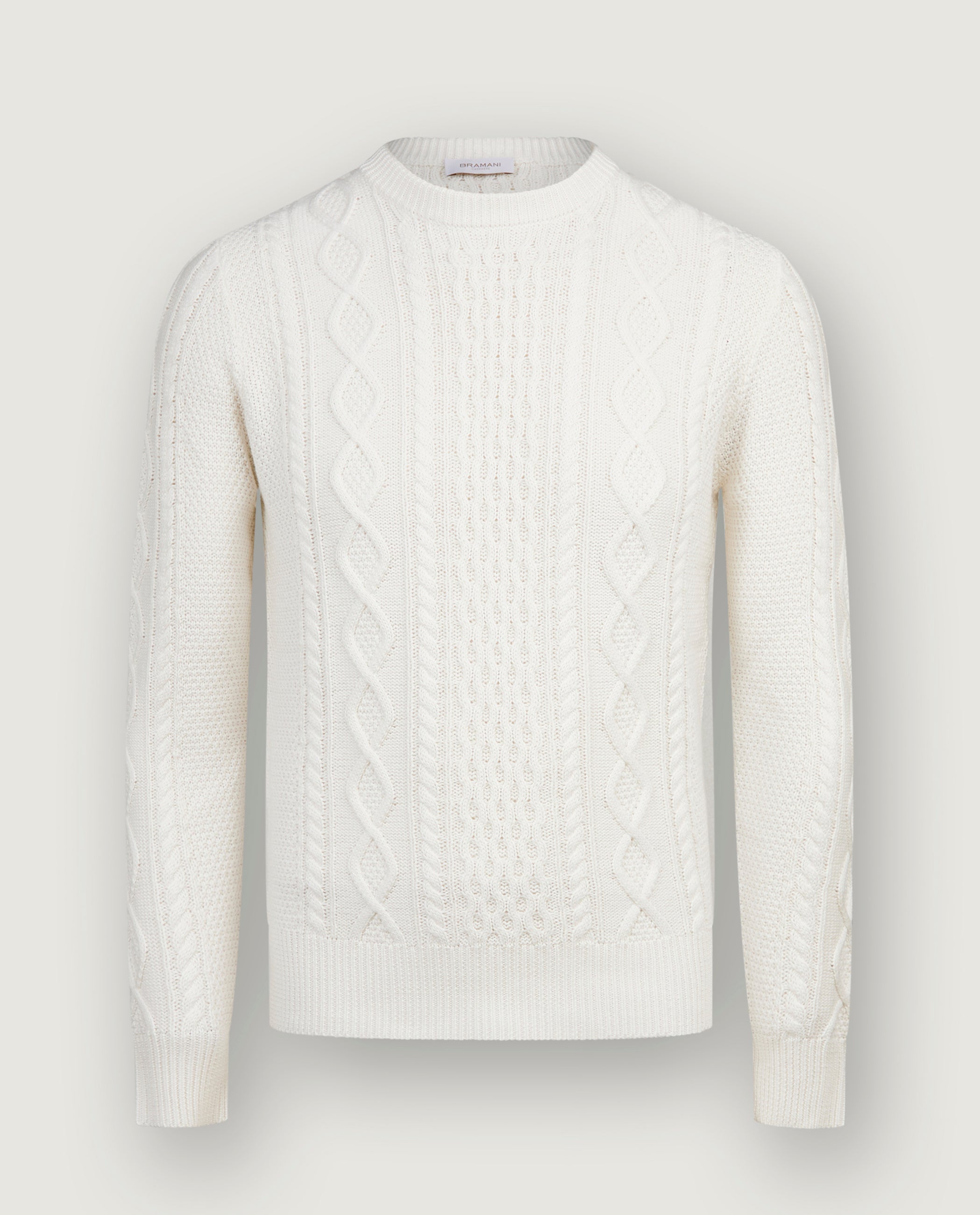 Cotton Cashmere Aran Jumper