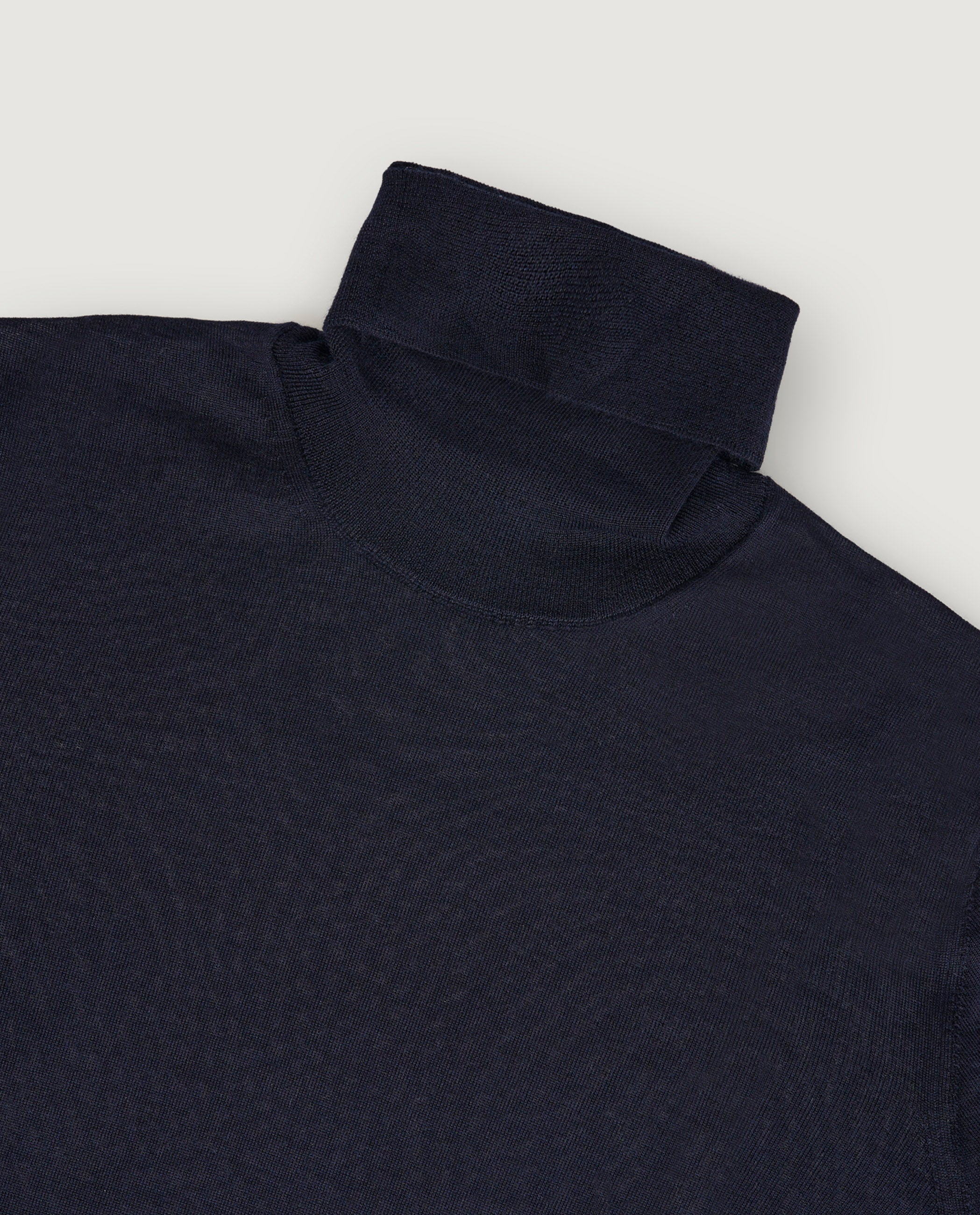 Cashmere Zijden Coltrui - Donkerblauw