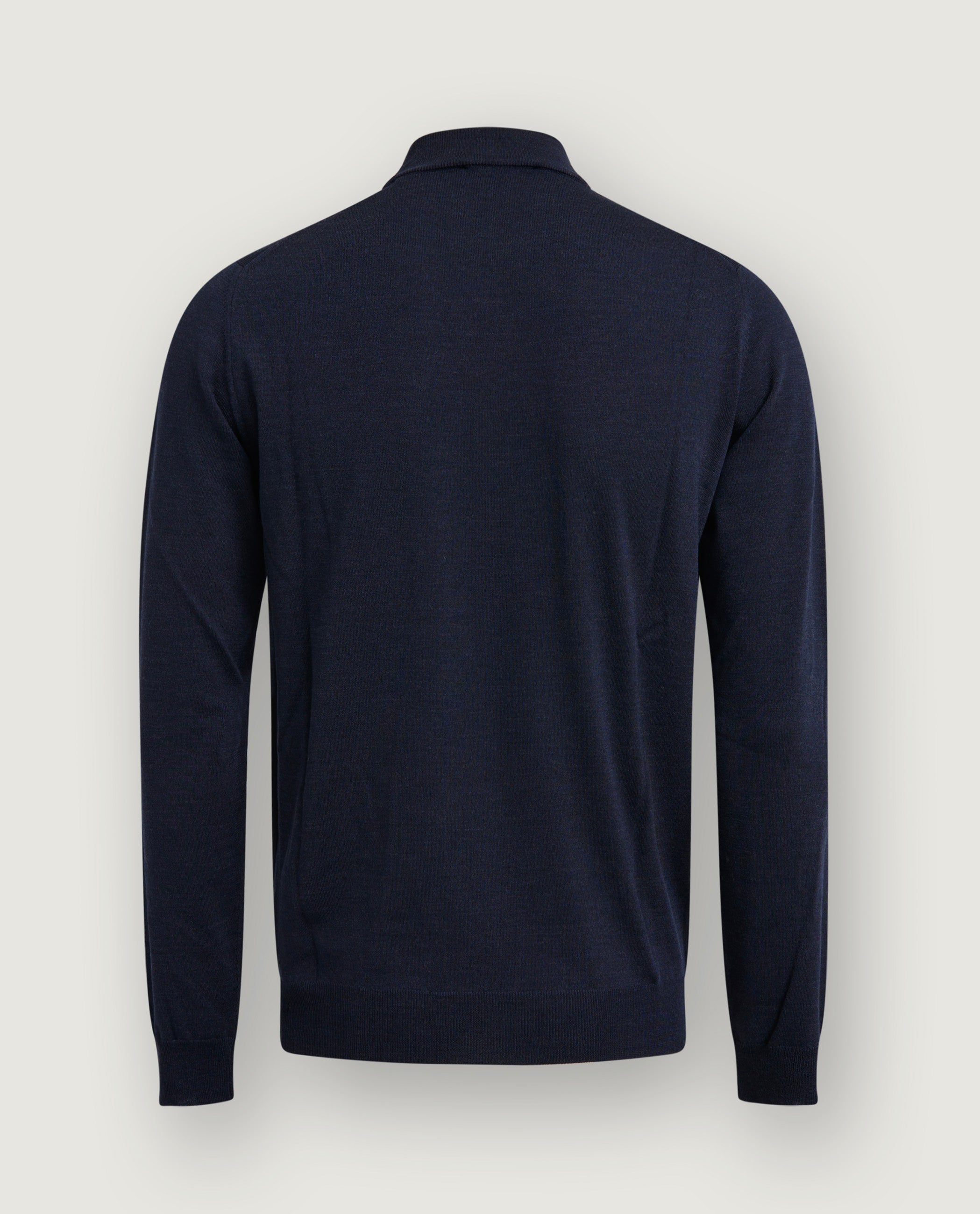 Wollen Mock Nek Trui - Donkerblauw