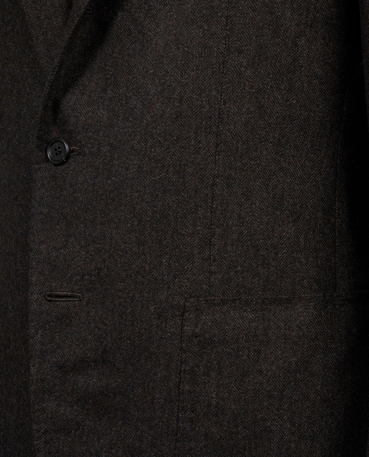 Wol Cashmere Visgraat Jasje - Bruin