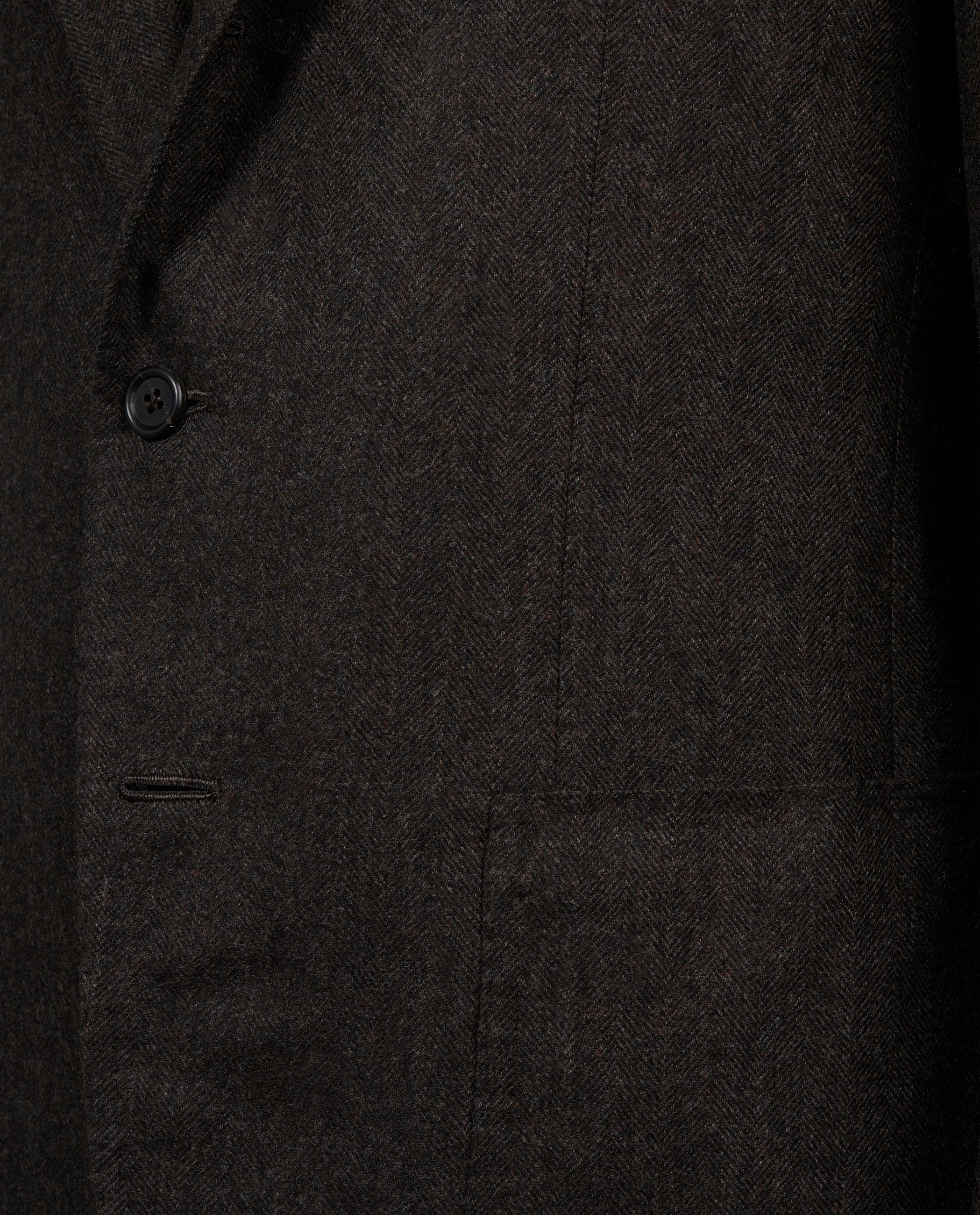 Wol Cashmere Visgraat Jasje - Bruin