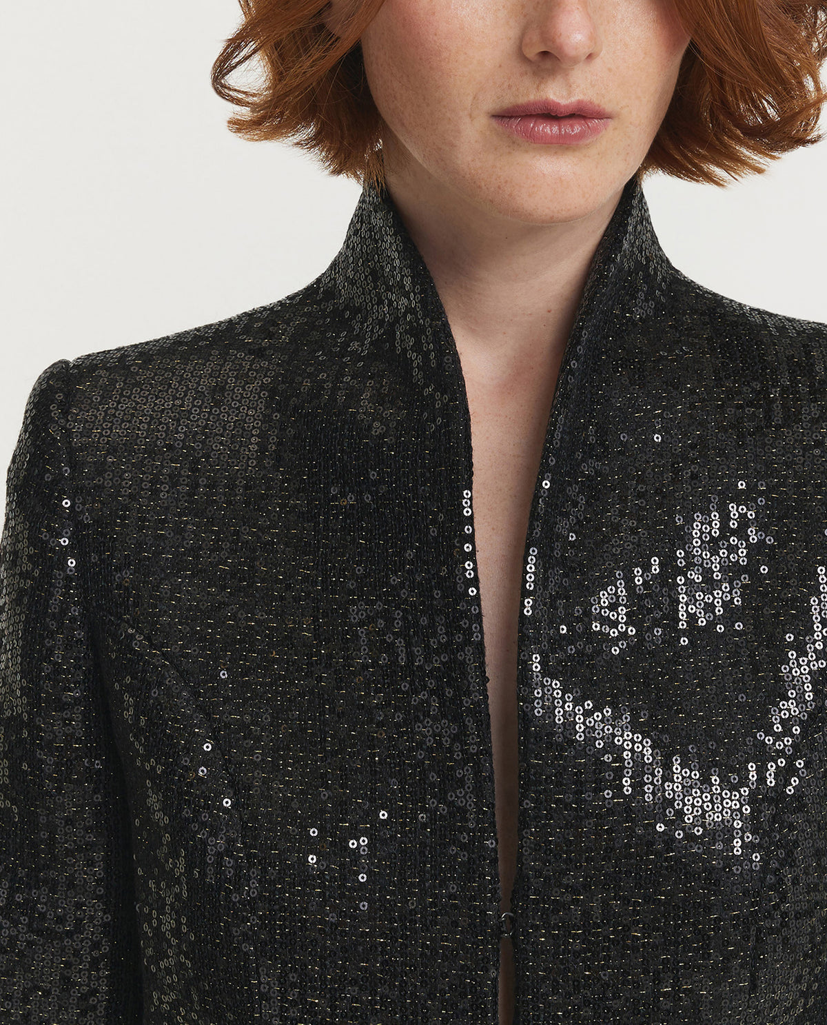 Iconische Pailletten Blazer - Zwart