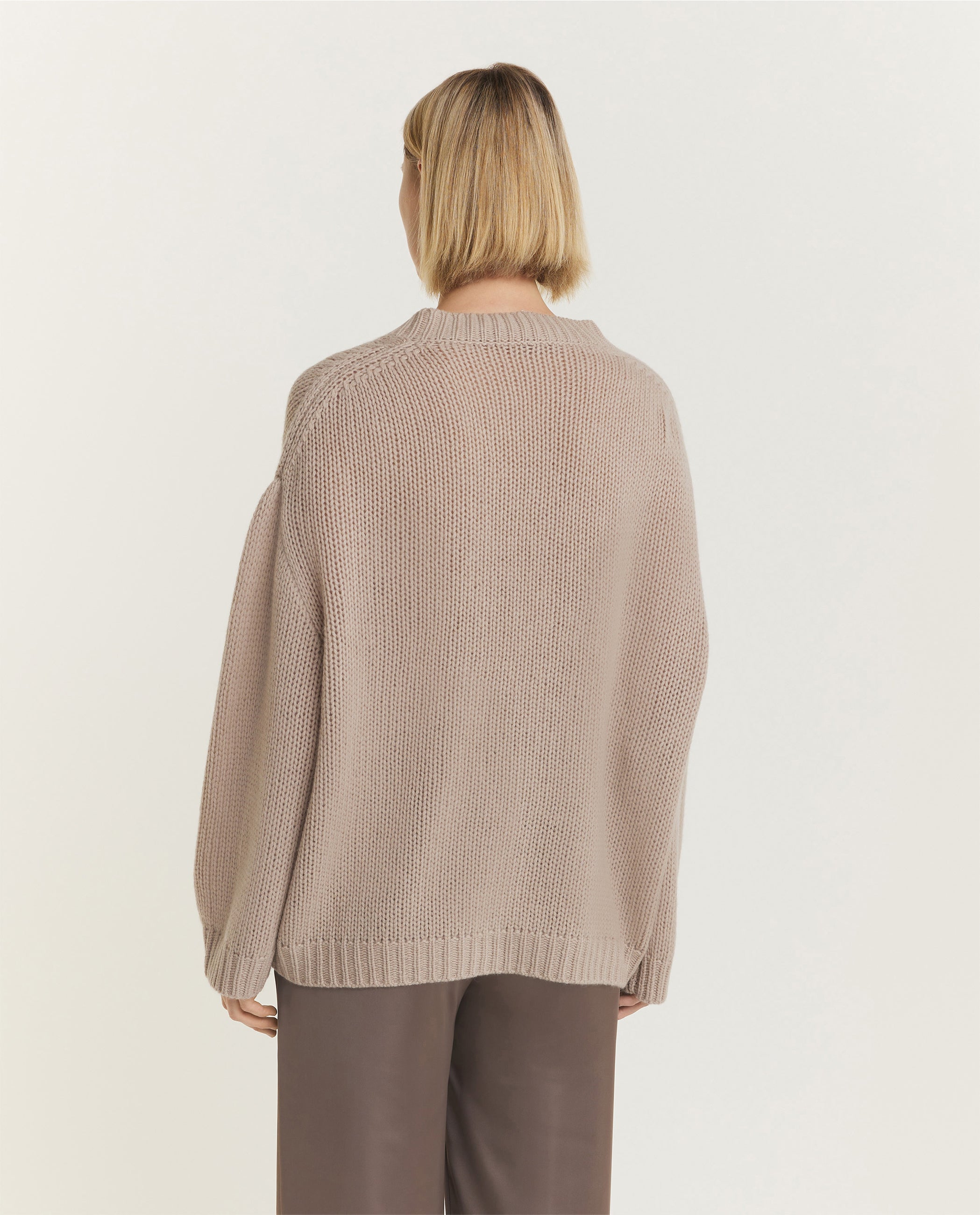 Wol Cashmere Trui - Lichtbruin