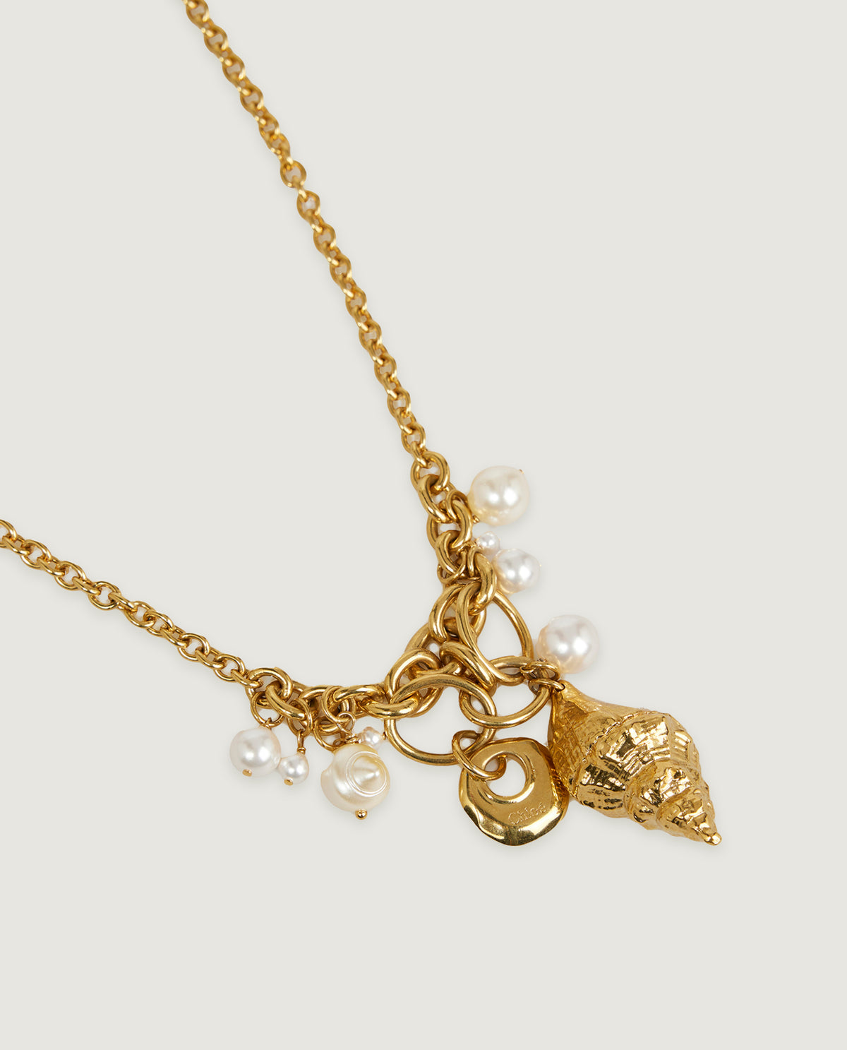 Ketting met schelpenhanger - Goud