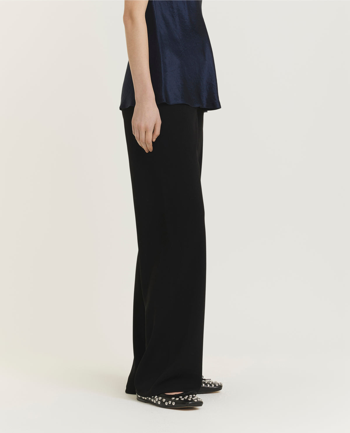 Soepele Wijde Broek - Zwart