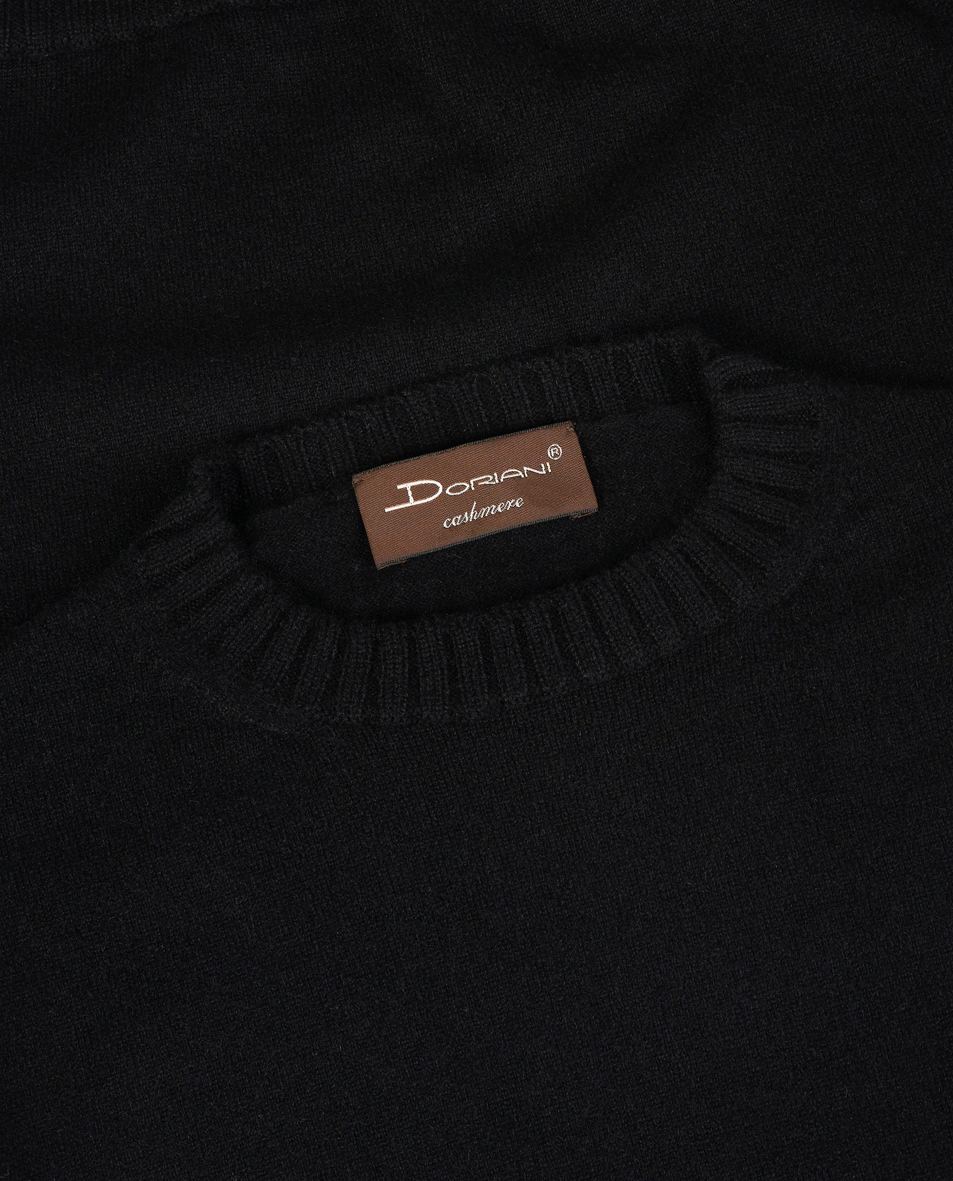 Cashmere Ronde Hals Trui - Zwart