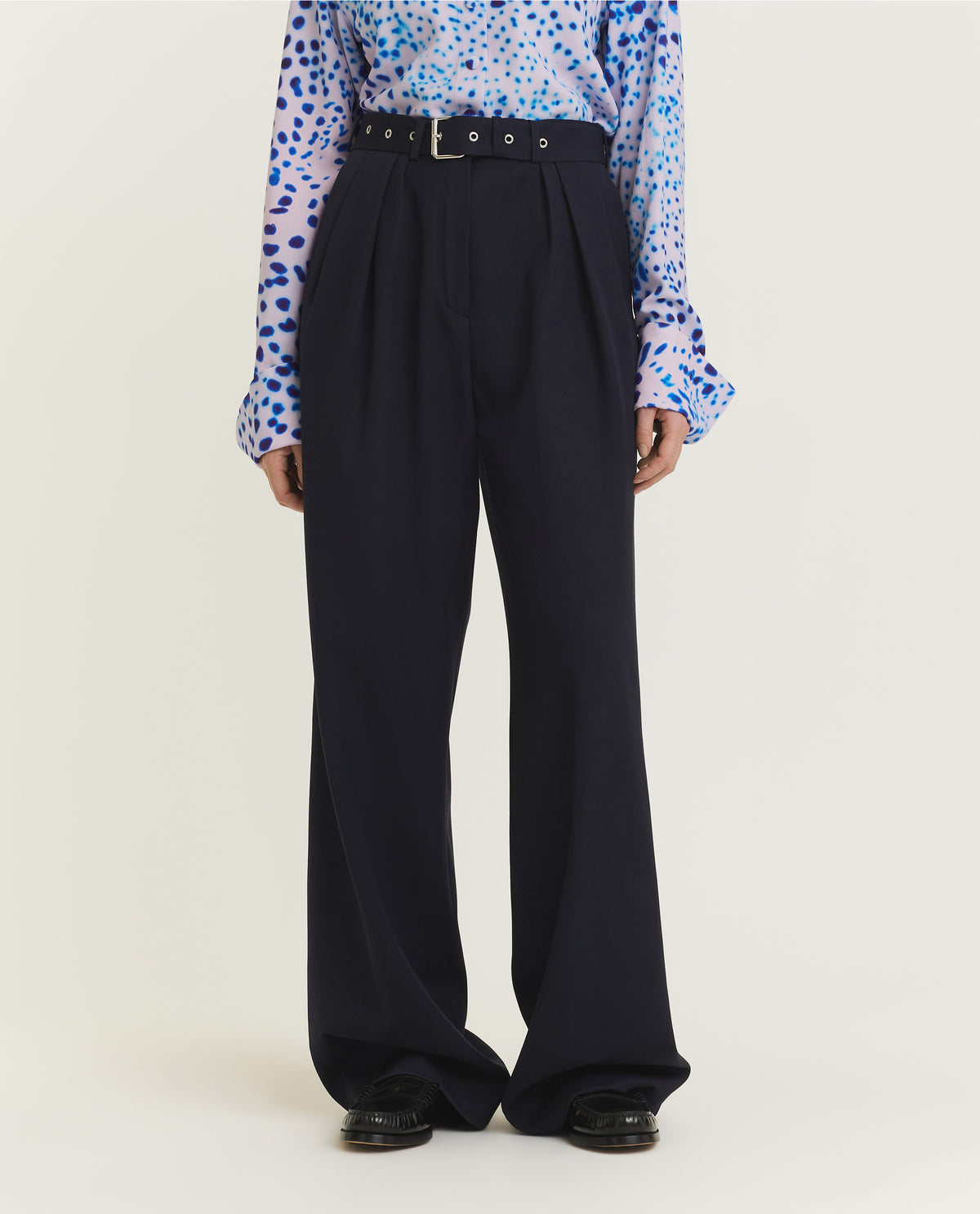 Belted Wool Trousers