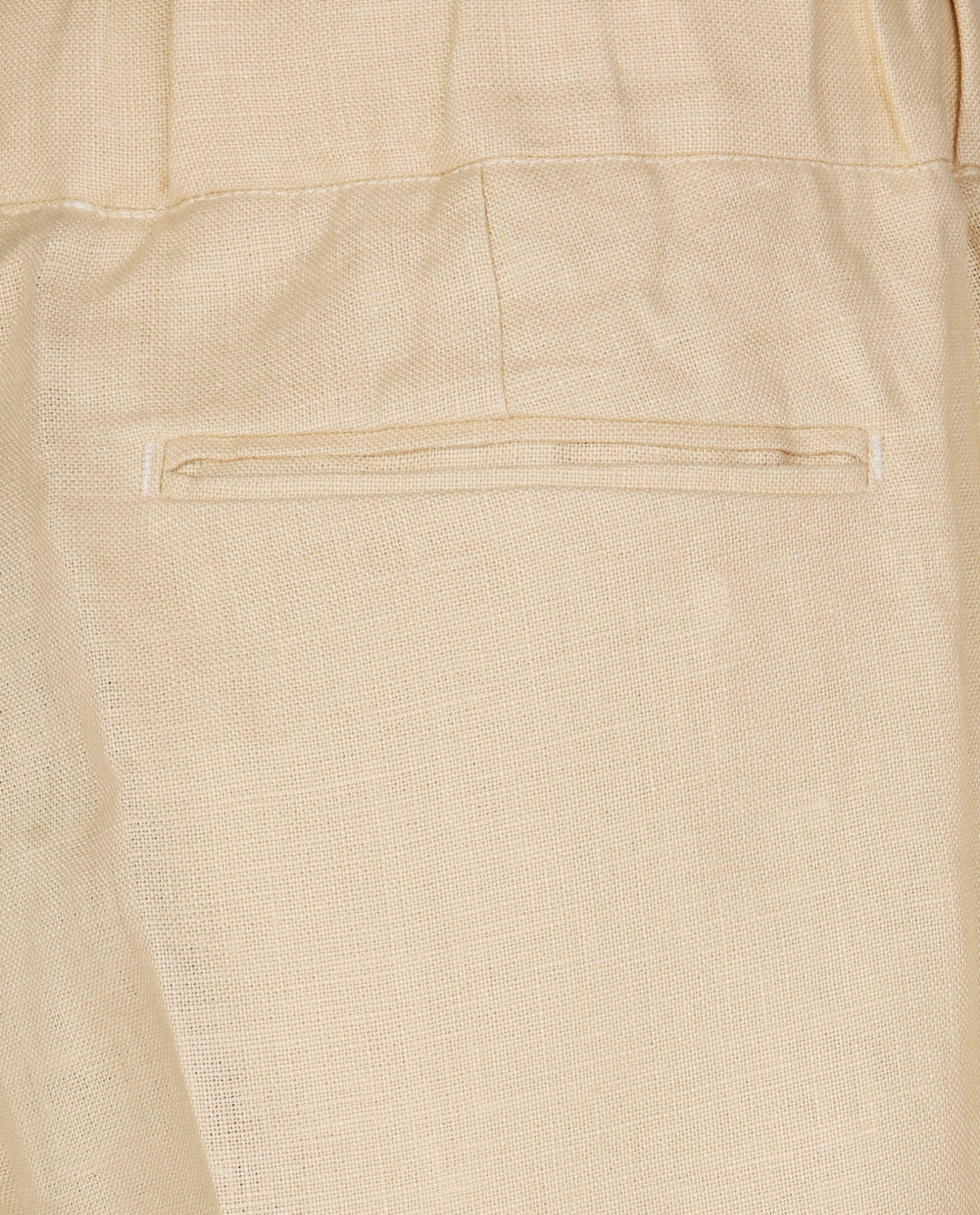 Linnen Geplooide Broek - Lichtbruin