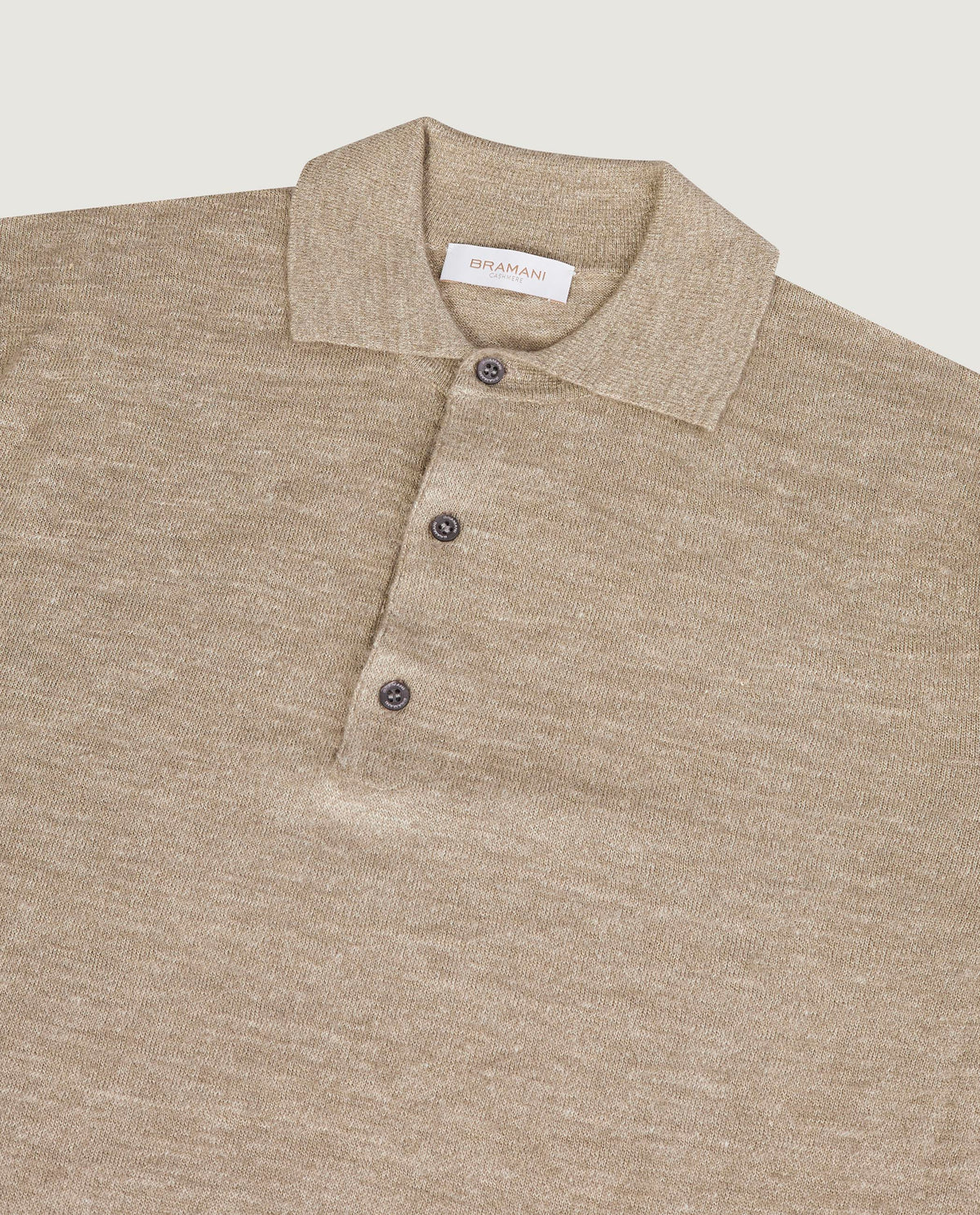Cashmere Mix Polo - Lichtbruin