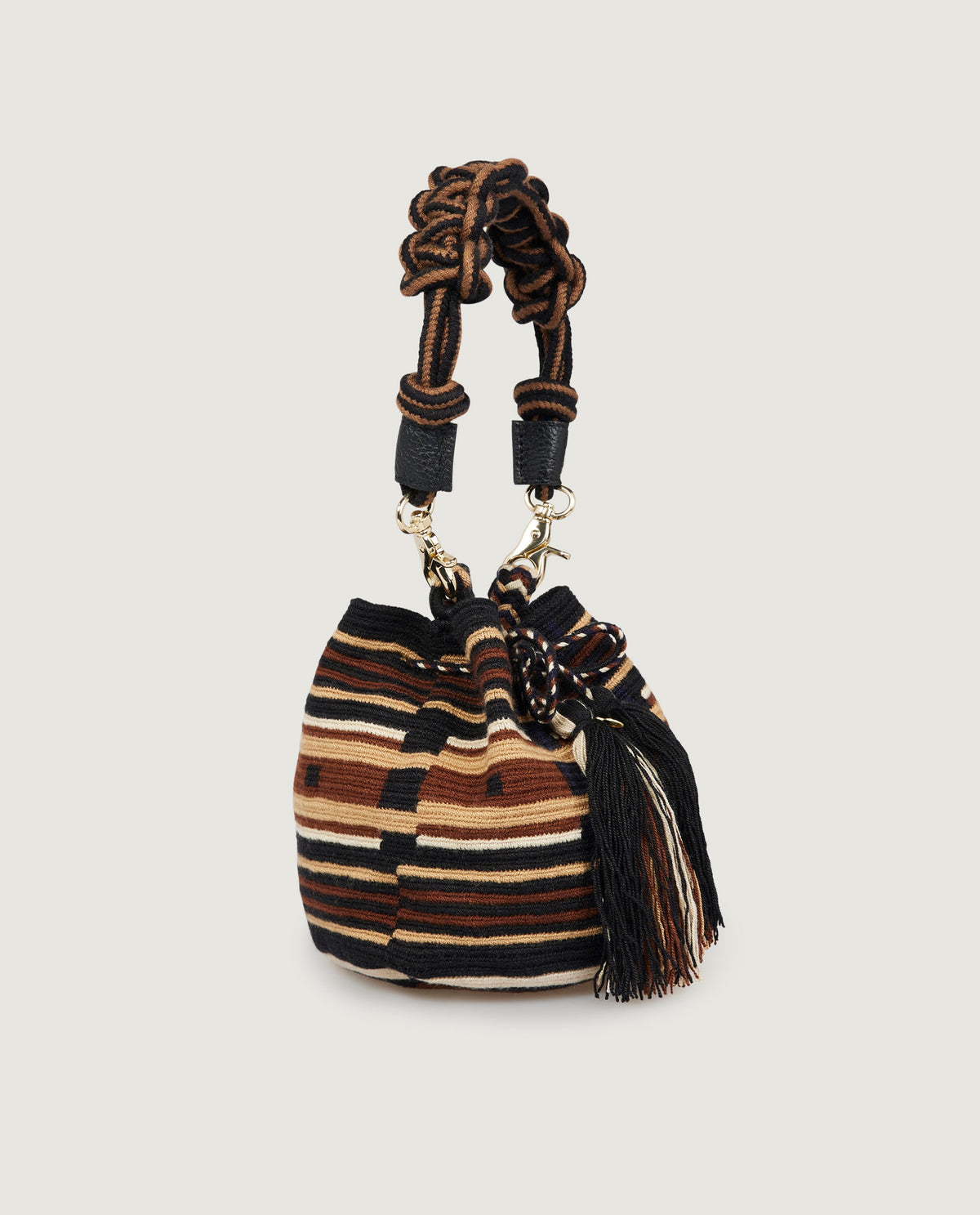 Macramé Crossbody Tas - Bruin