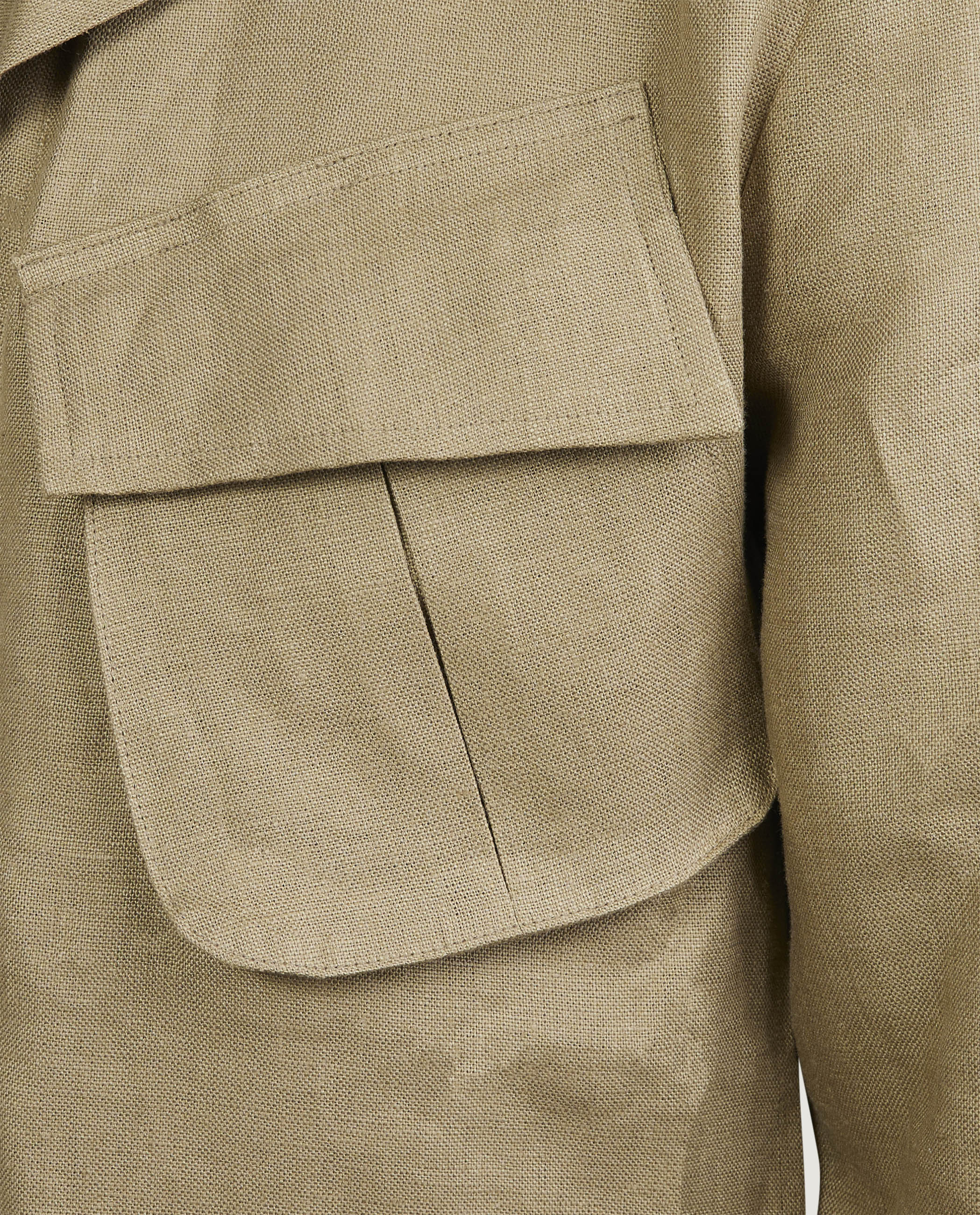 Linnen Jungle Jacket - Lichtbruin