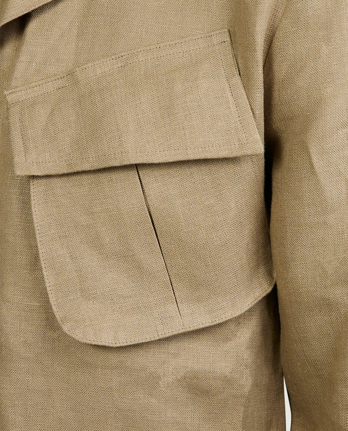 Linnen Jungle Jacket - Lichtbruin