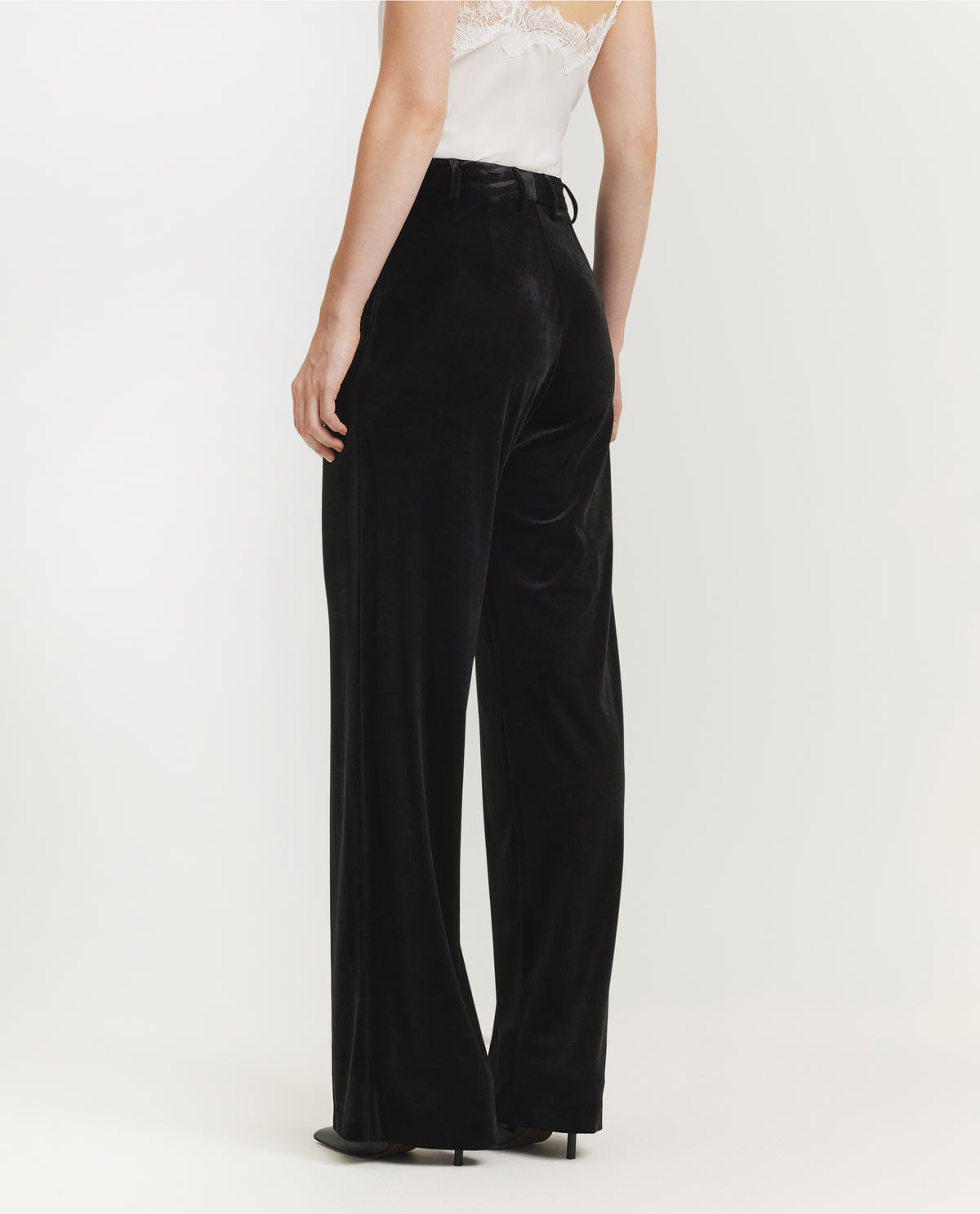 Velvet Wide Leg Trousers