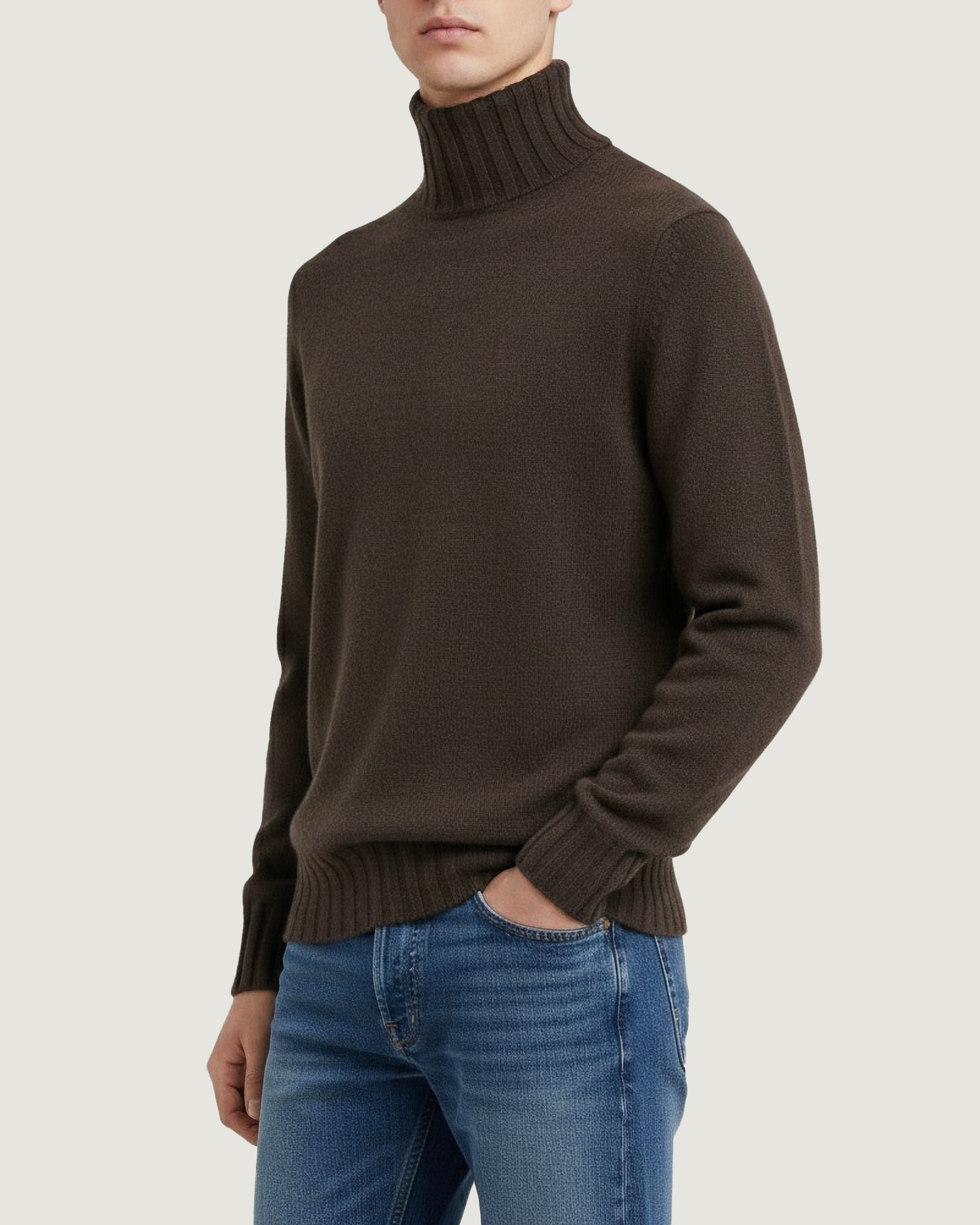 Grove Cashmere Trui - Bruin