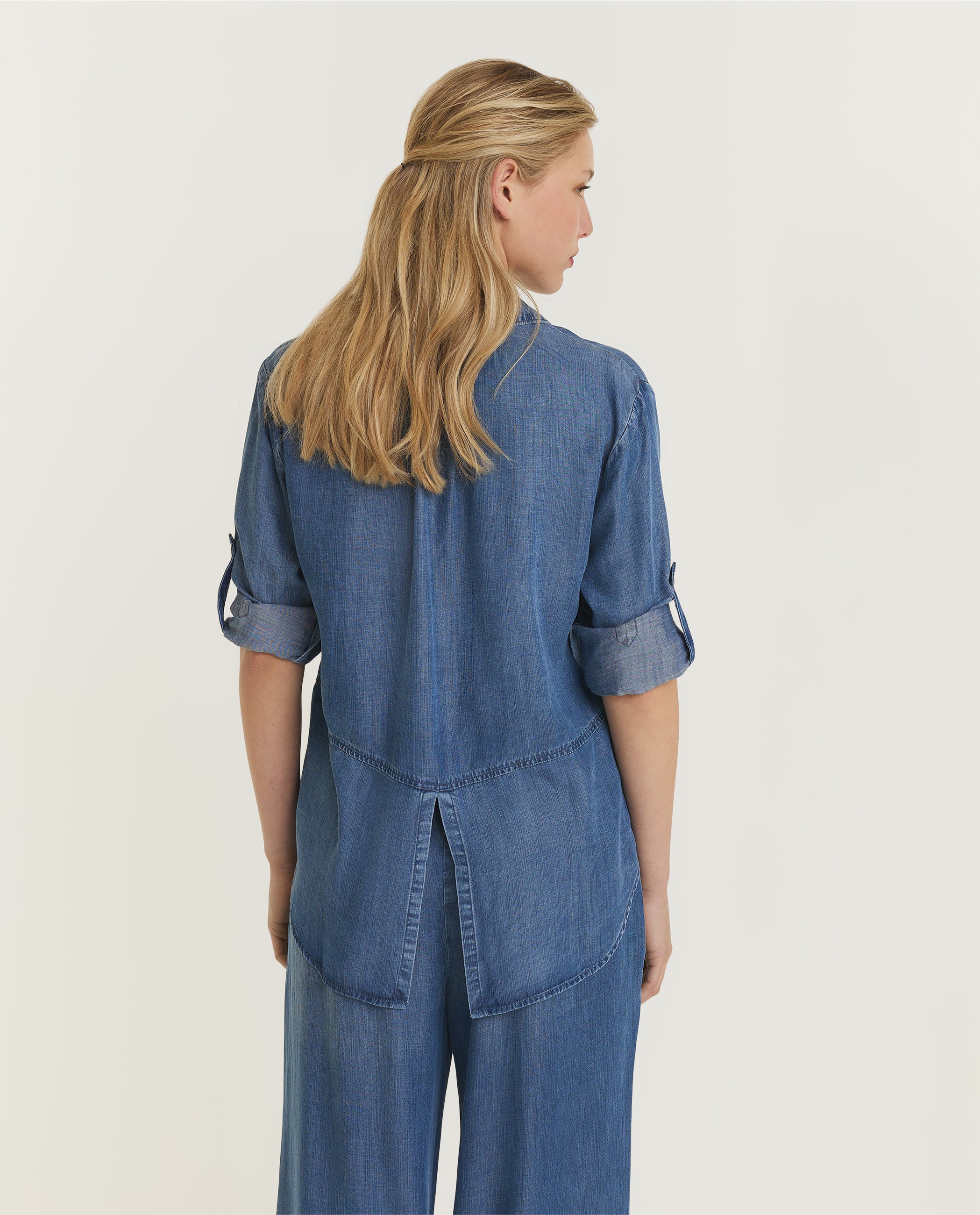 Denim Look Shirt - Blauw
