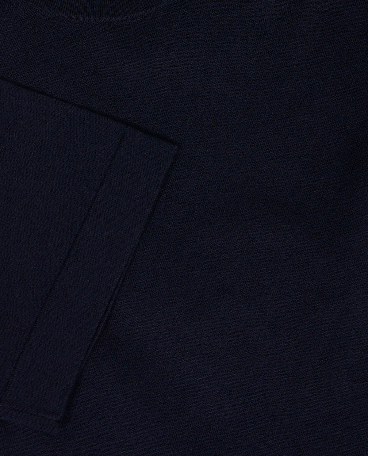 Katoen Zijde T-Shirt - Donkerblauw