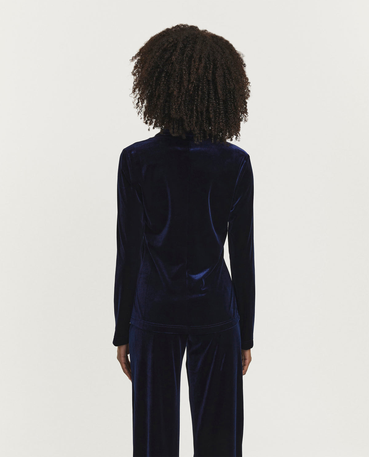 Fluwelen Blouse - Donkerblauw