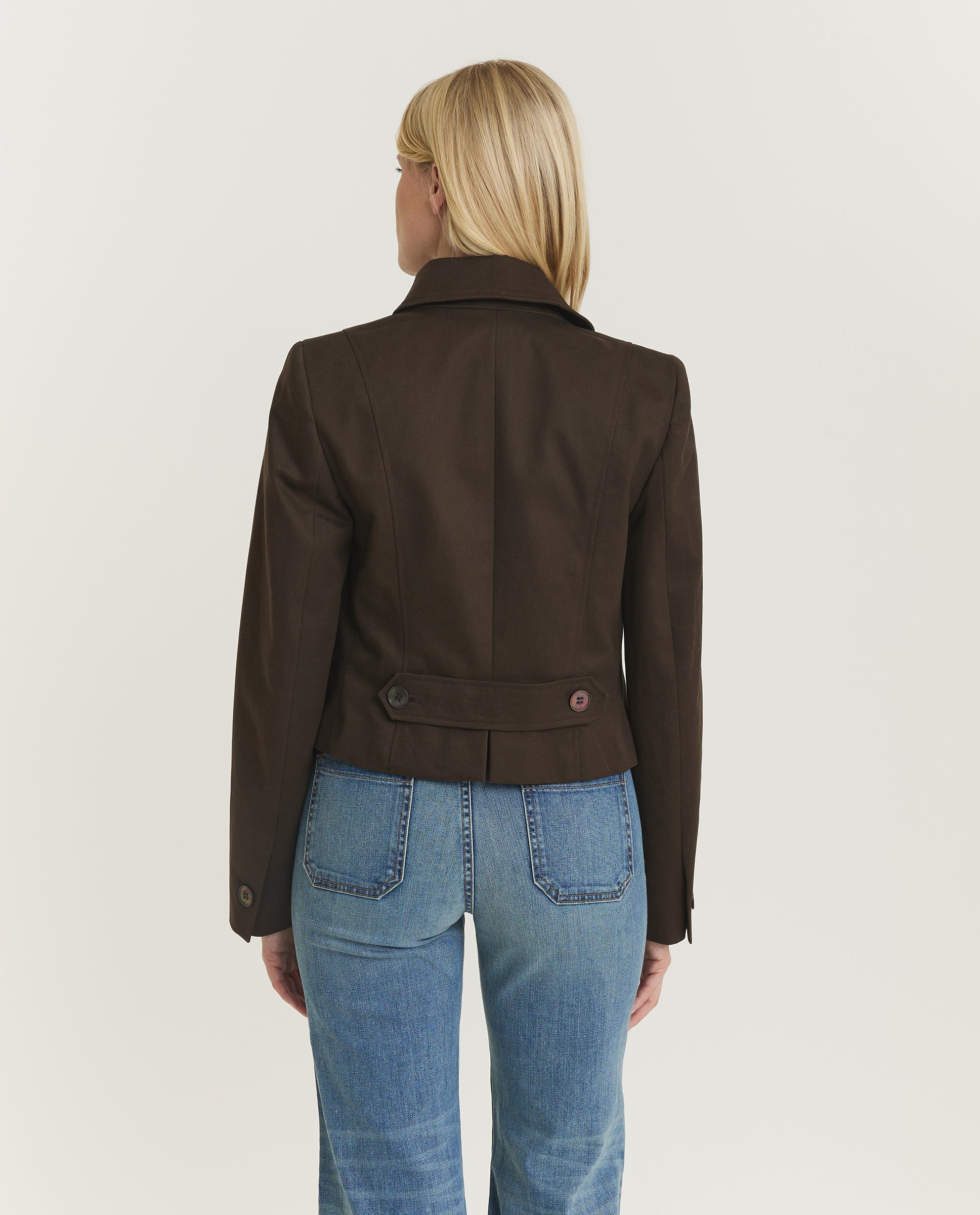 Cropped Cotton Blazer