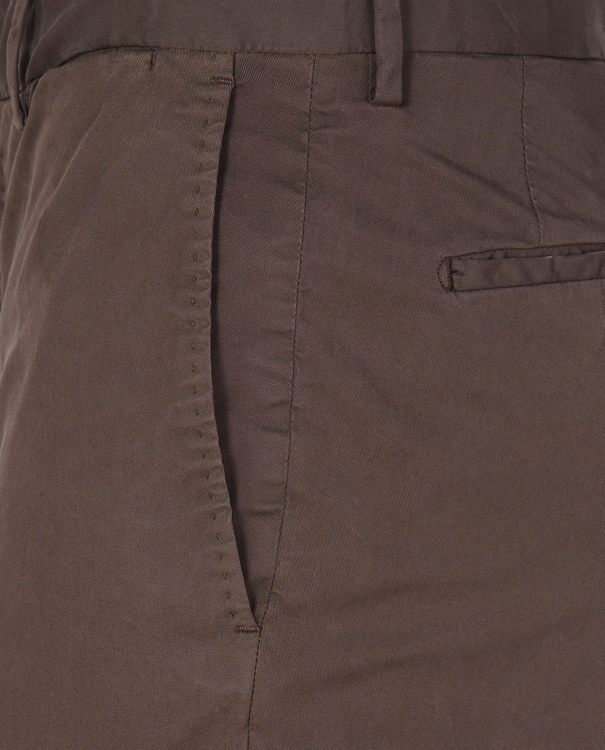 Katoen Stretch Chino - Bruin