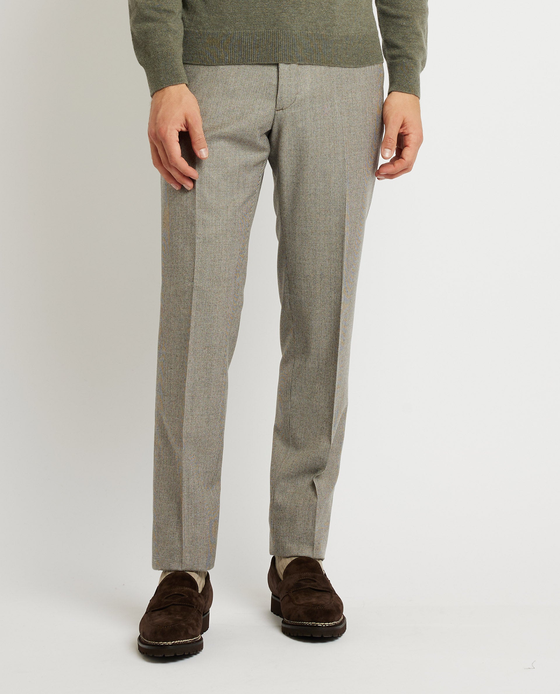 Houndstooth Broek - Lichtbruin