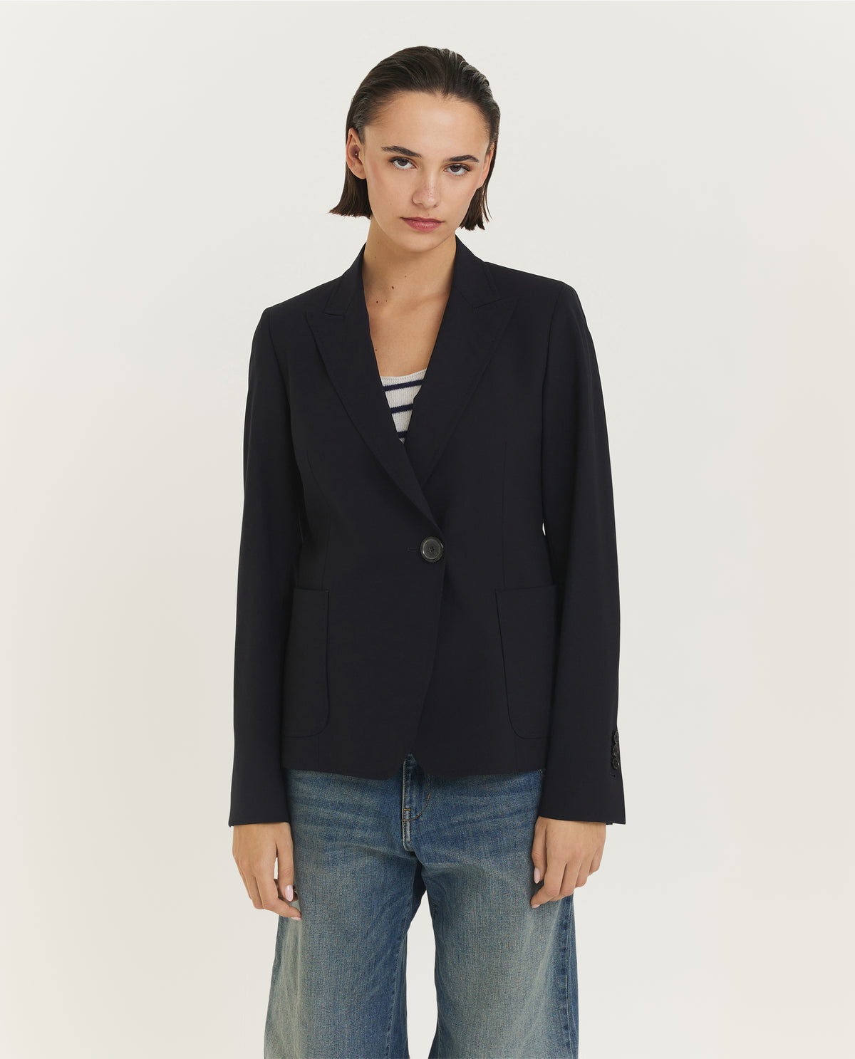 Comfort-Wollen Blazer
- Blauw