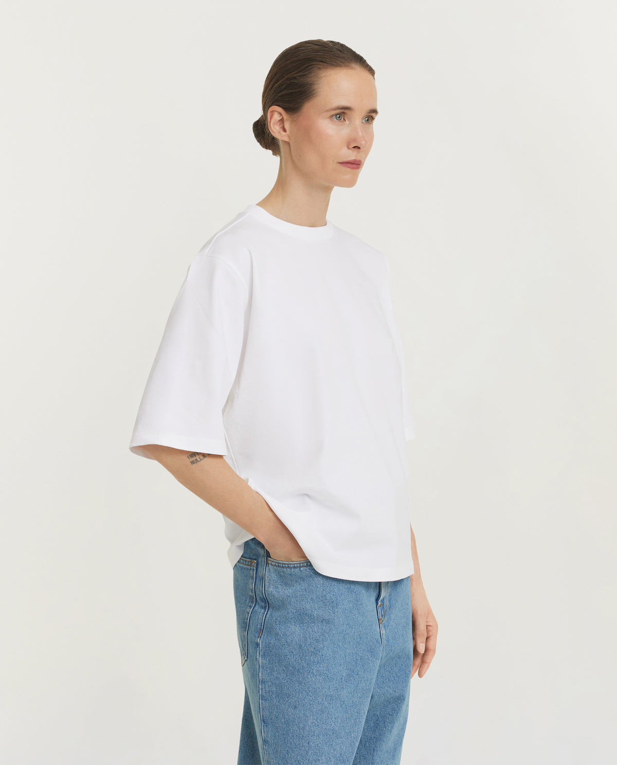 Oversized Katoenen T-Shirt - Wit