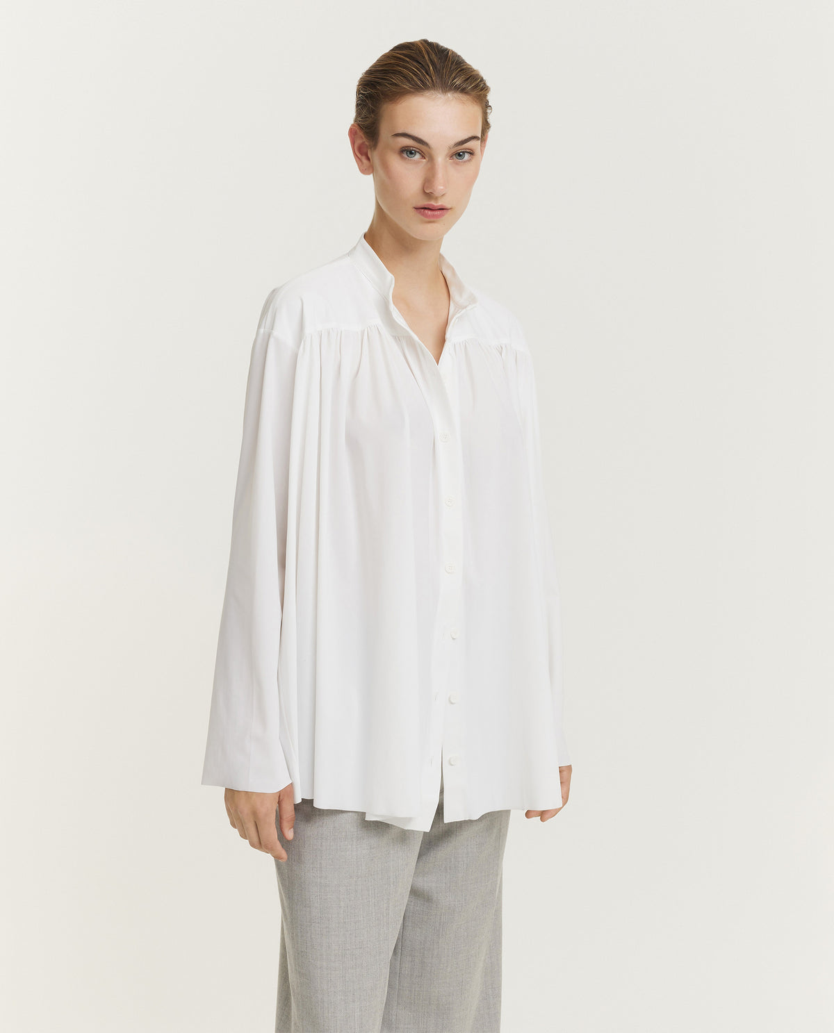 Wide Pleated Blouse