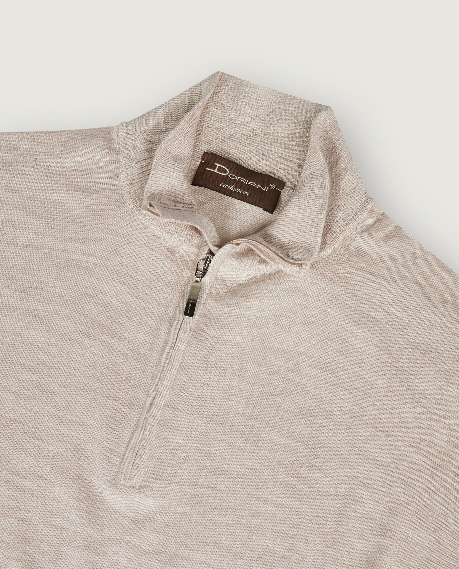 Half Zip Trui - Lichtbruin