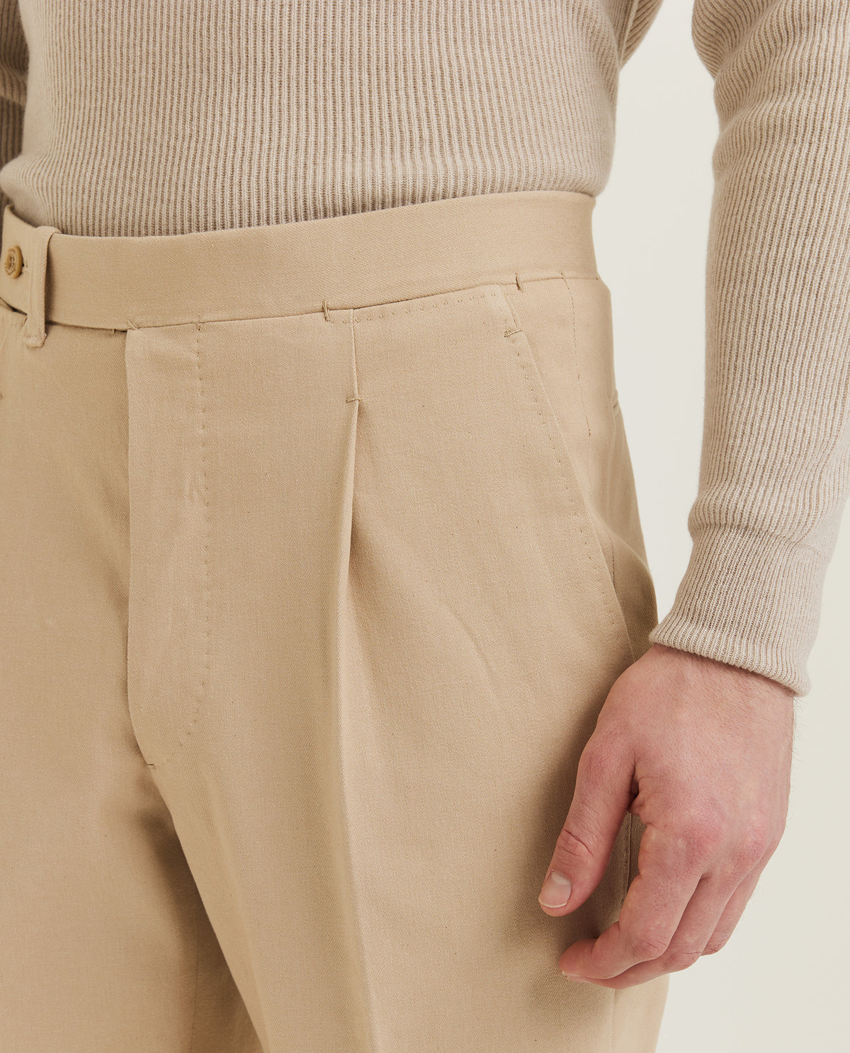 Twill Katoenen Broek - Lichtbruin