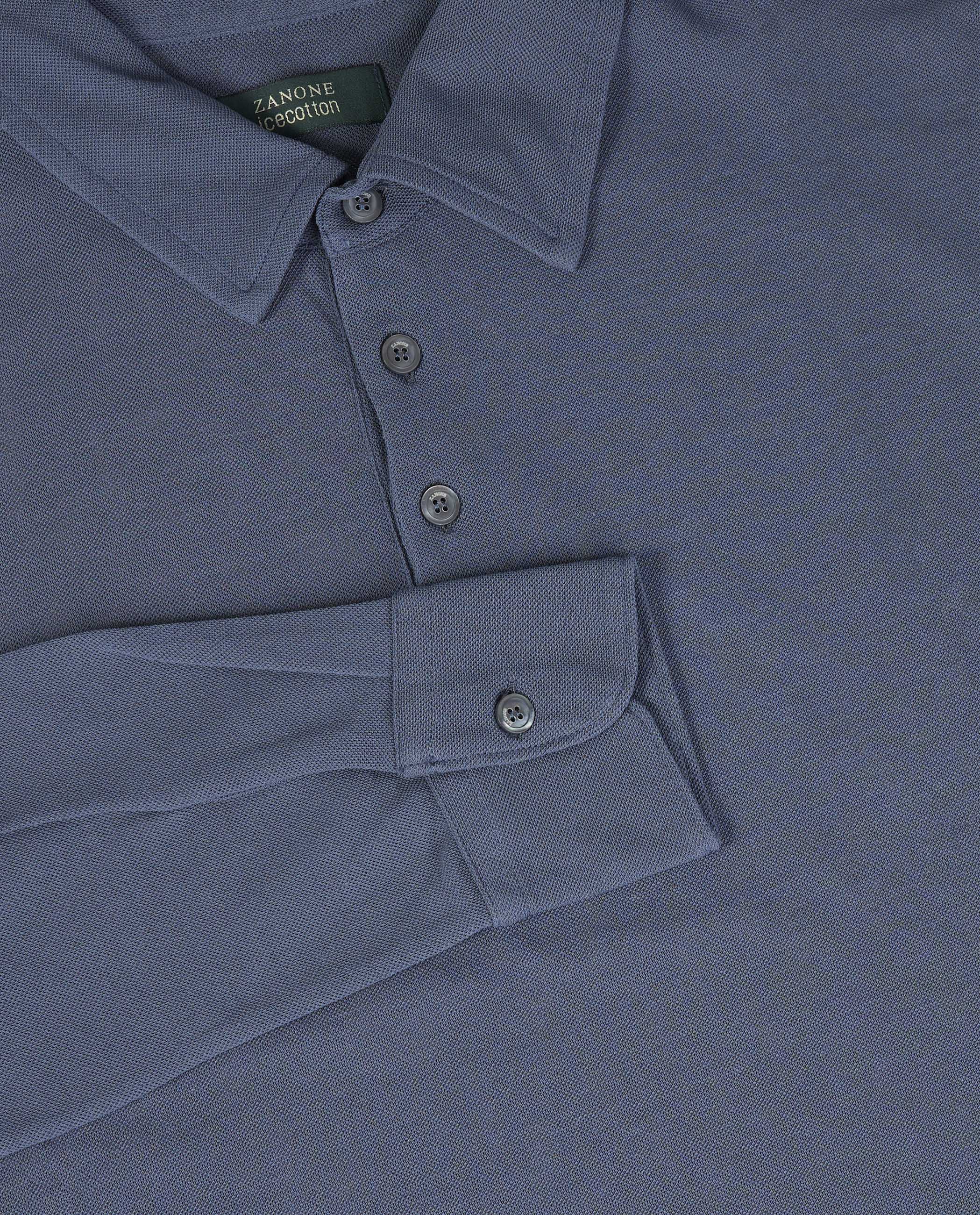 Pique Ice Cotton Polo - Blauw