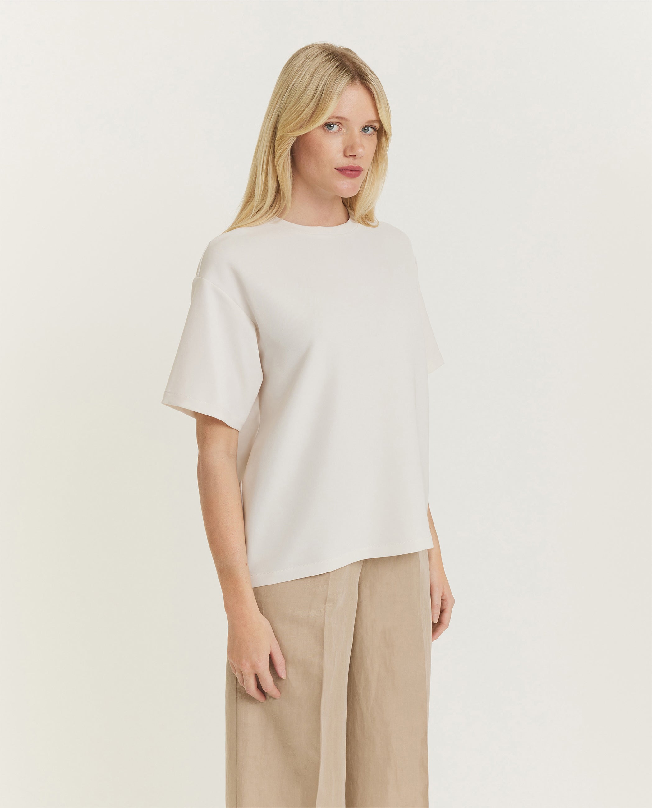 Korte Mouwen Top - Ecru