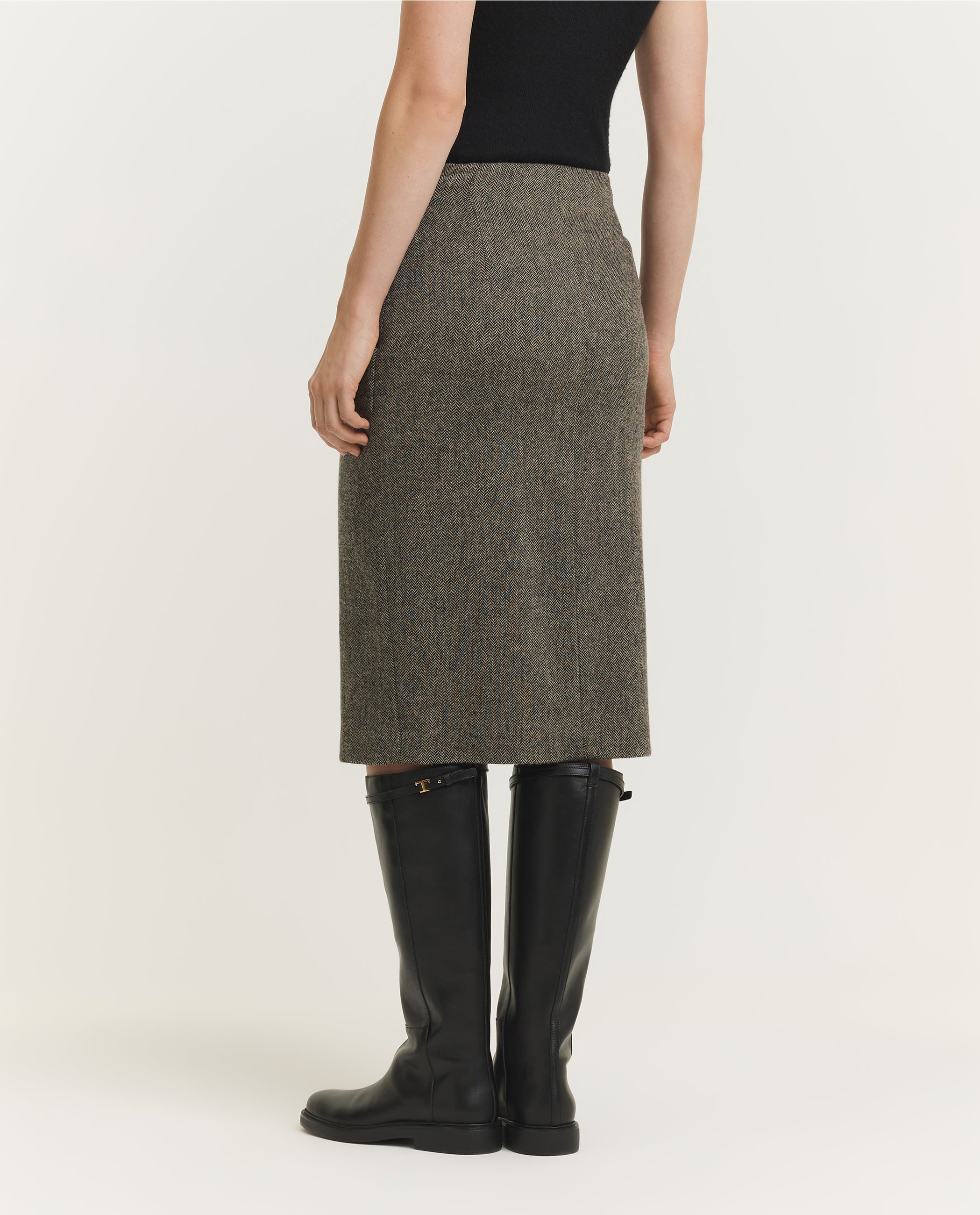 Patterned Pencil Skirt