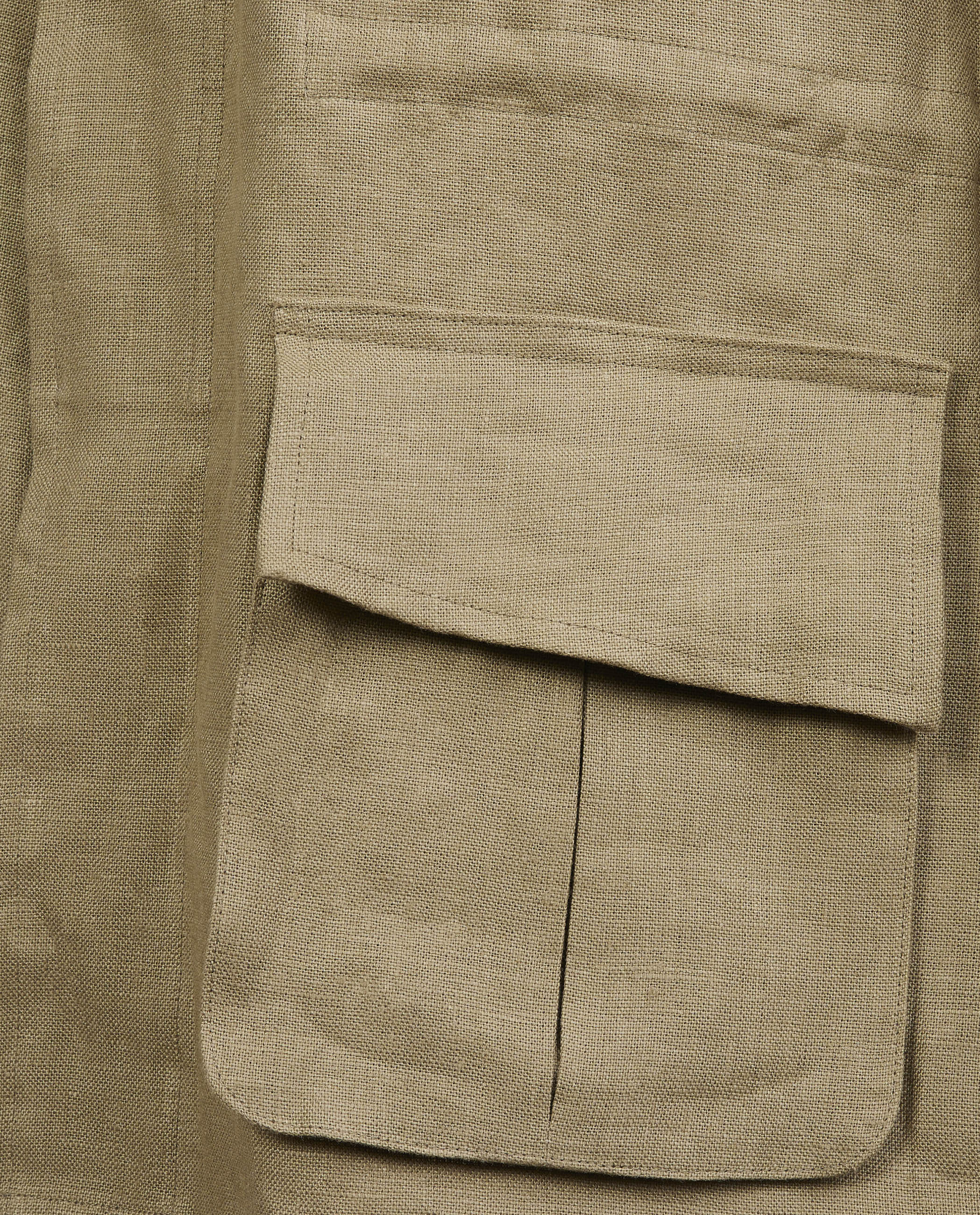 Linnen Jungle Jacket - Lichtbruin