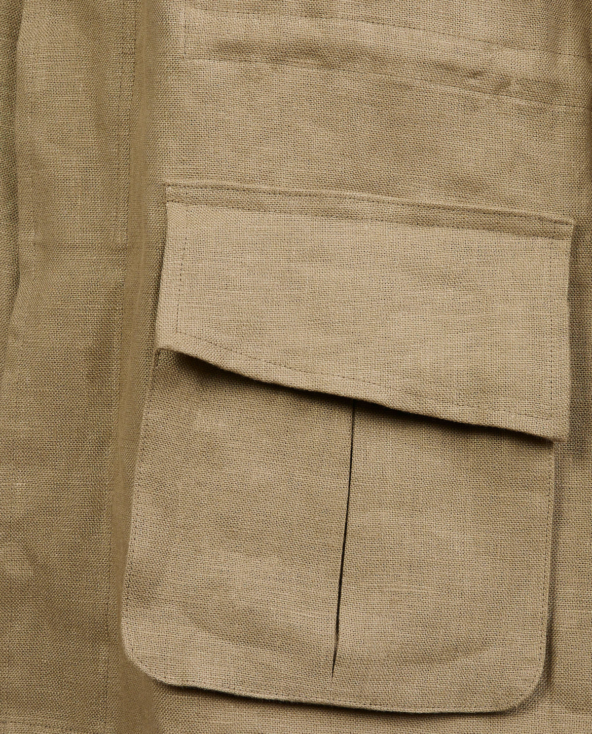 Linnen Jungle Jacket - Lichtbruin