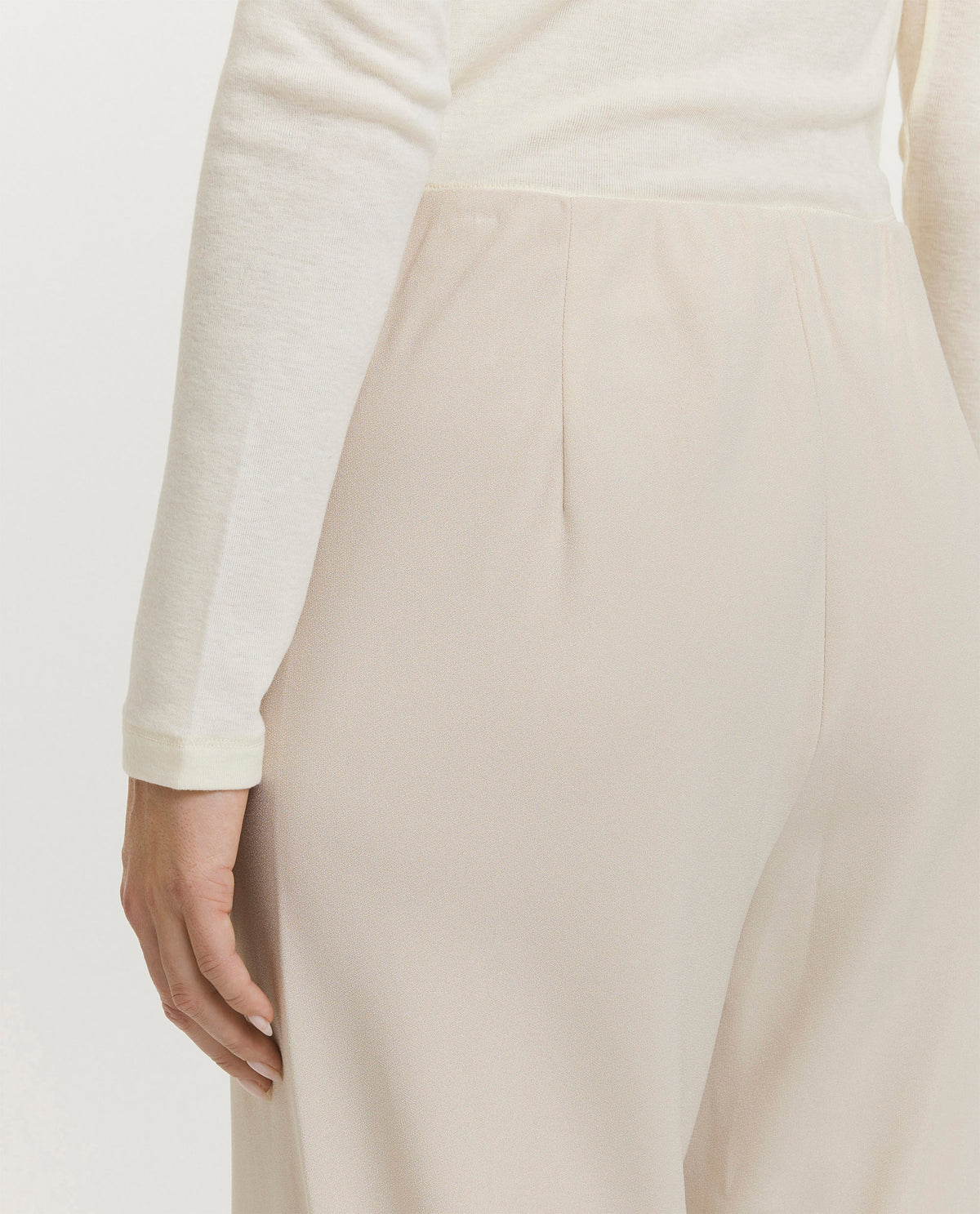 Soepele Wijde Broek - Ecru