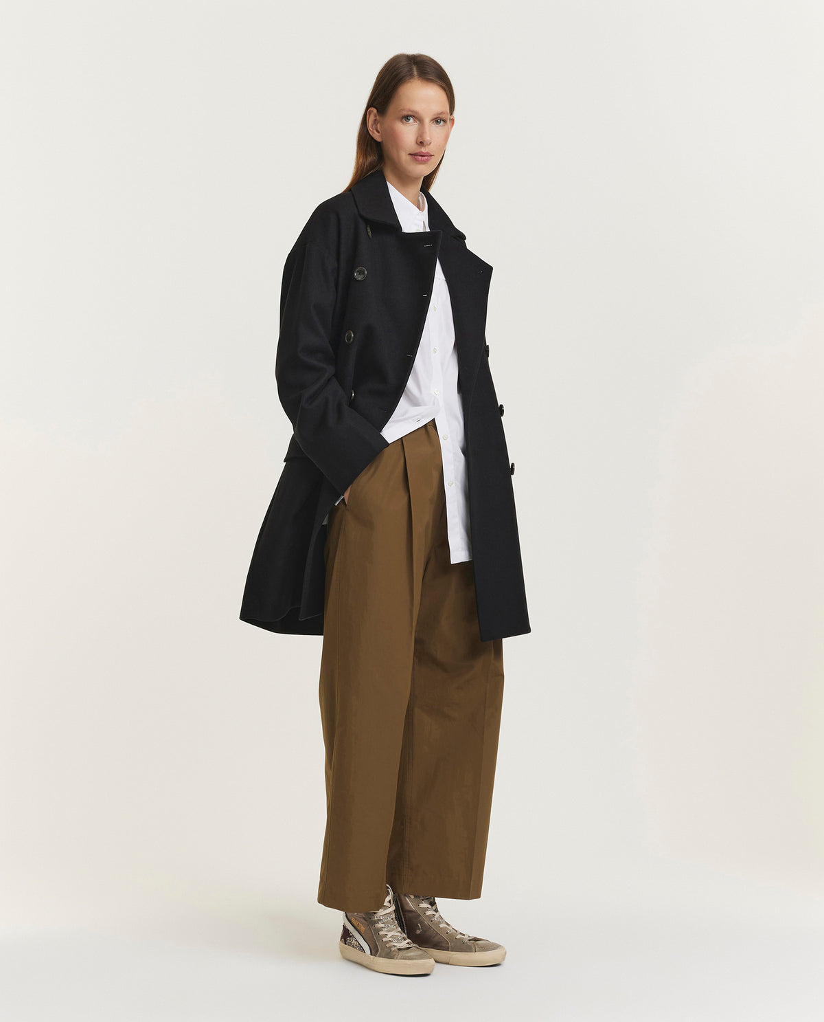 Double breasted Cabanne - Zwart