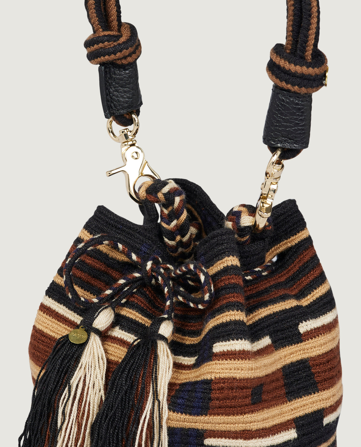 Macramé Crossbody Tas - Bruin