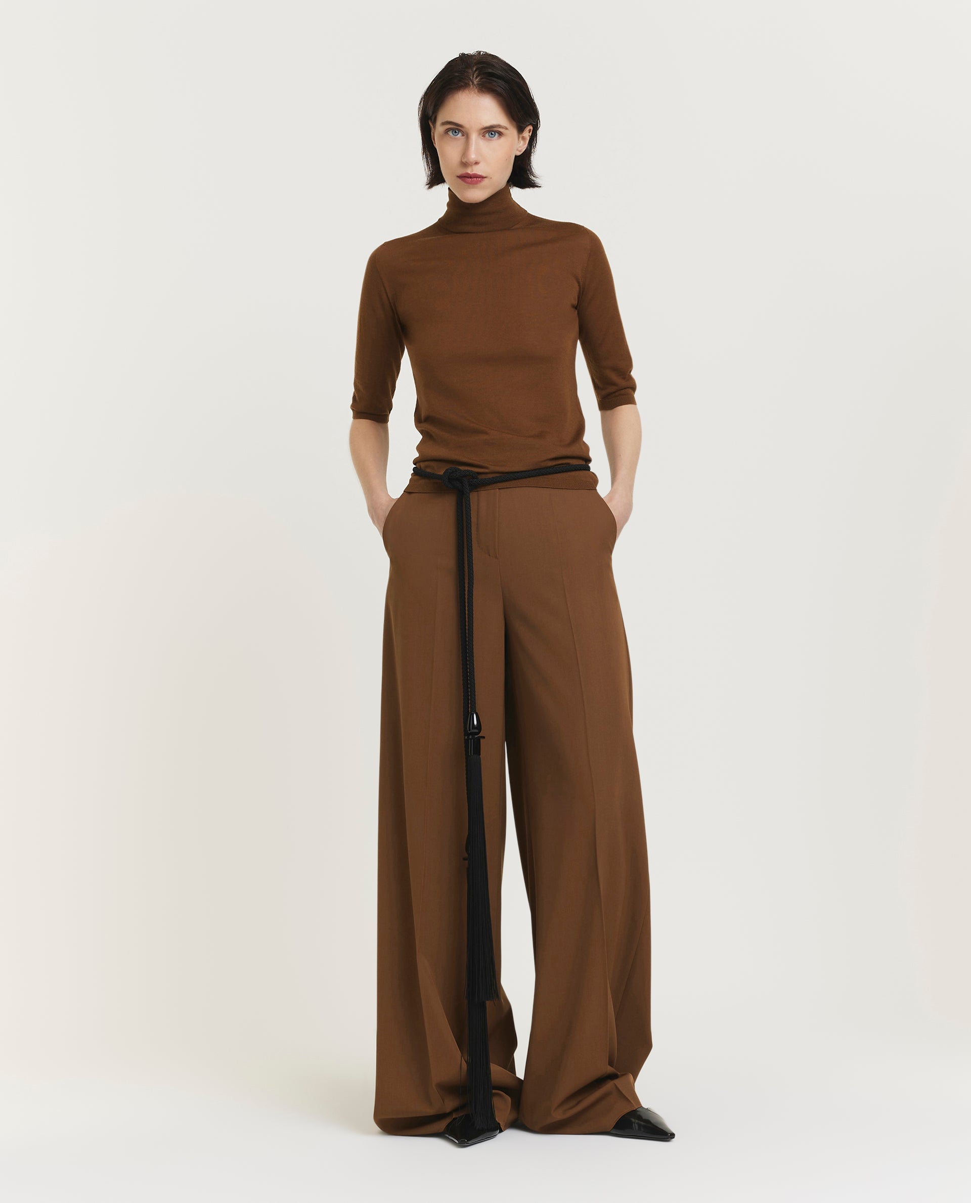 Wool turtleneck sweater