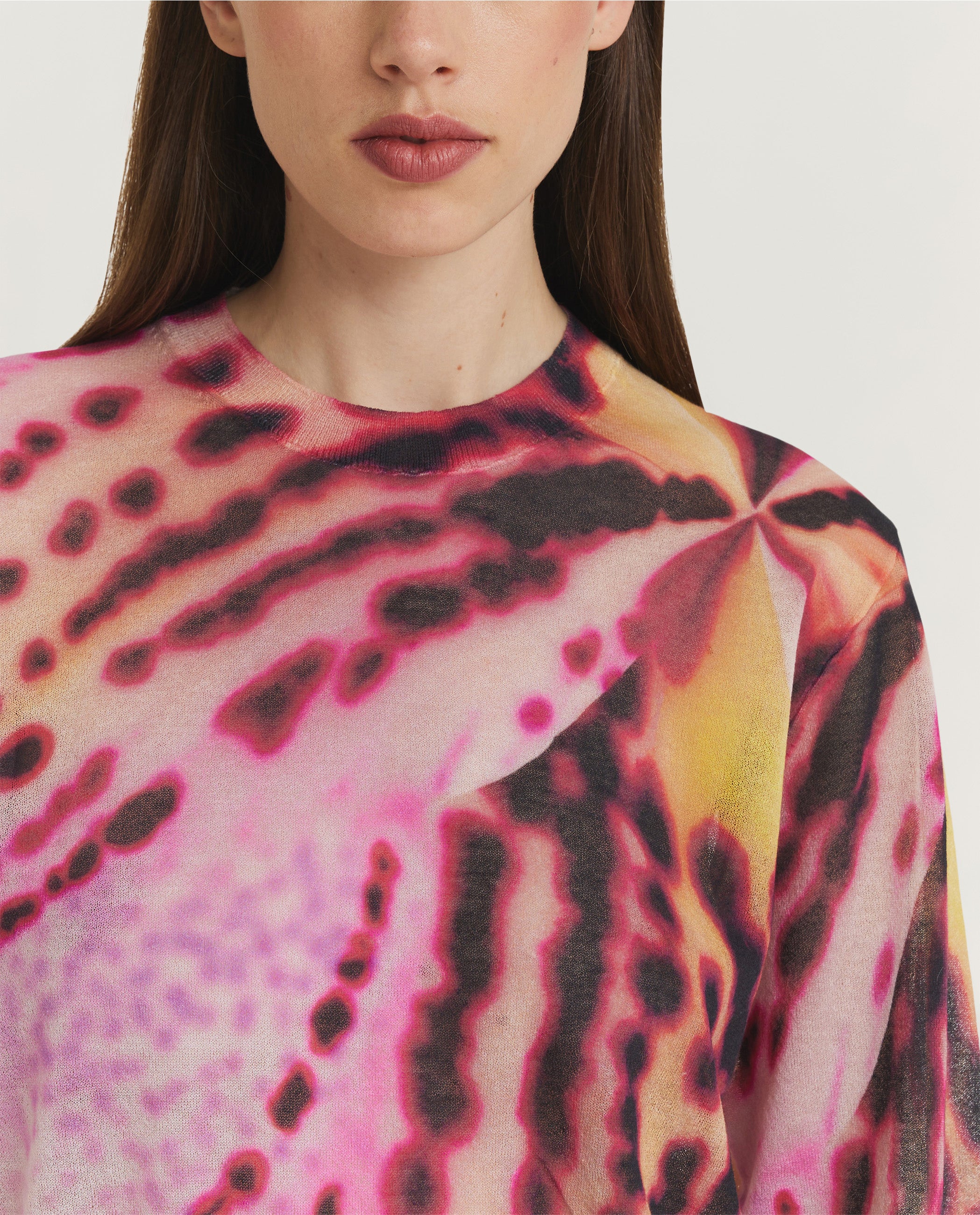 Floral Print Sweater - Roze