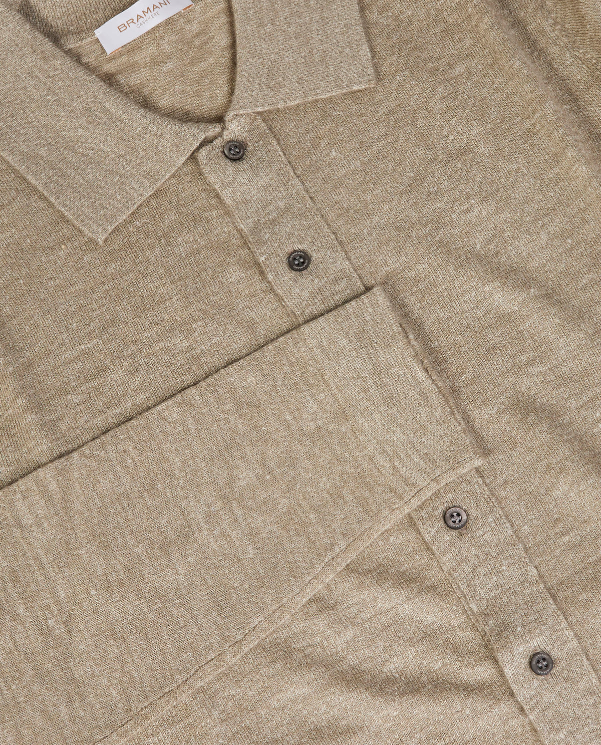 Polo Kraag Vest - Lichtbruin