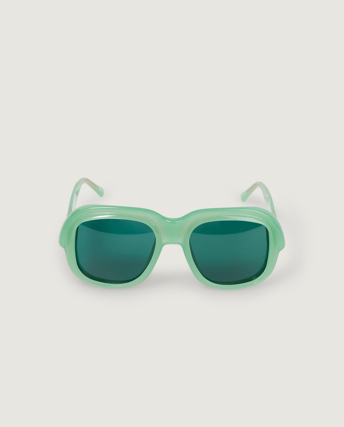 Oversized Vierkante Zonnebril - Lichtgroen