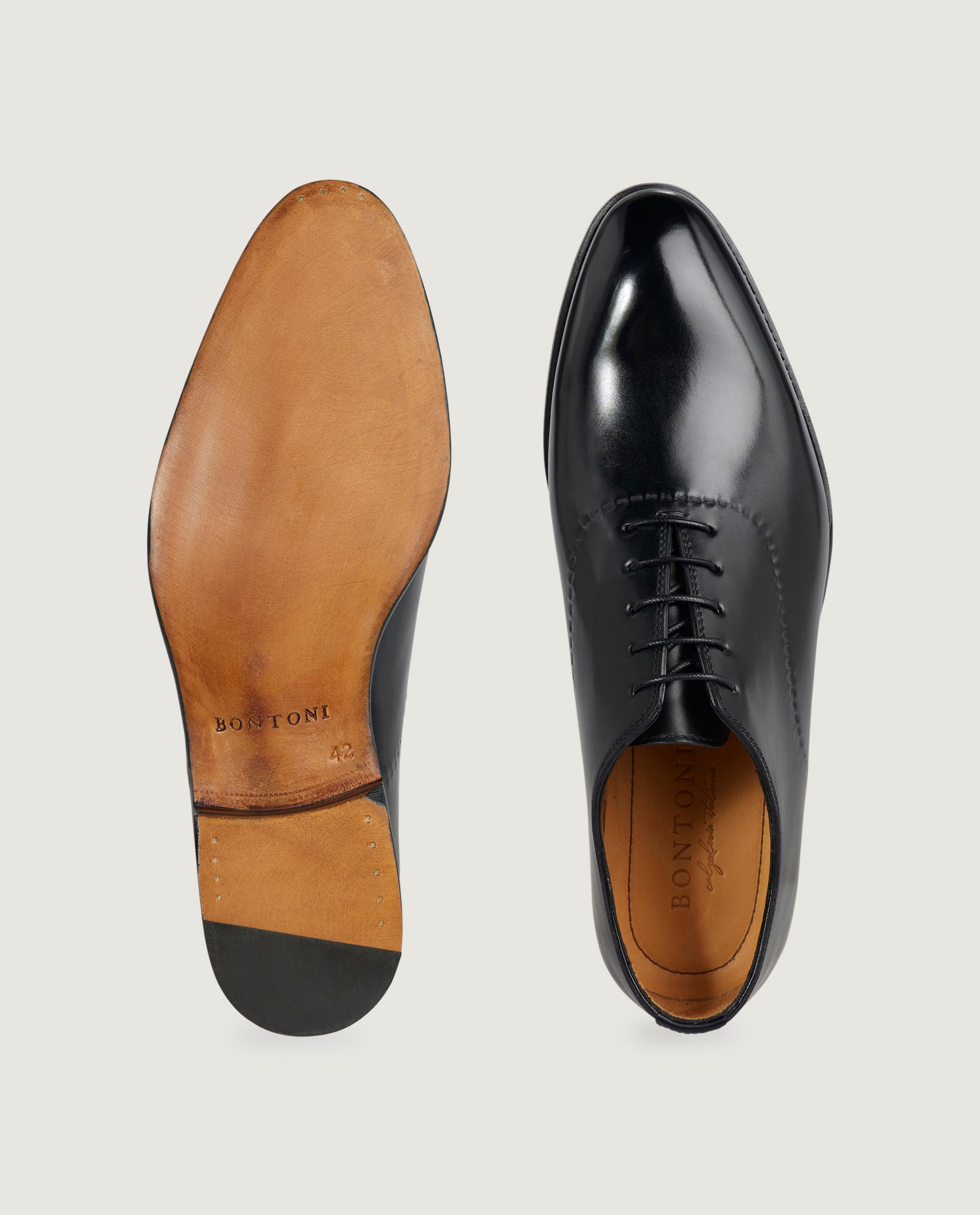 Reversed Stiched Oxfords - Zwart