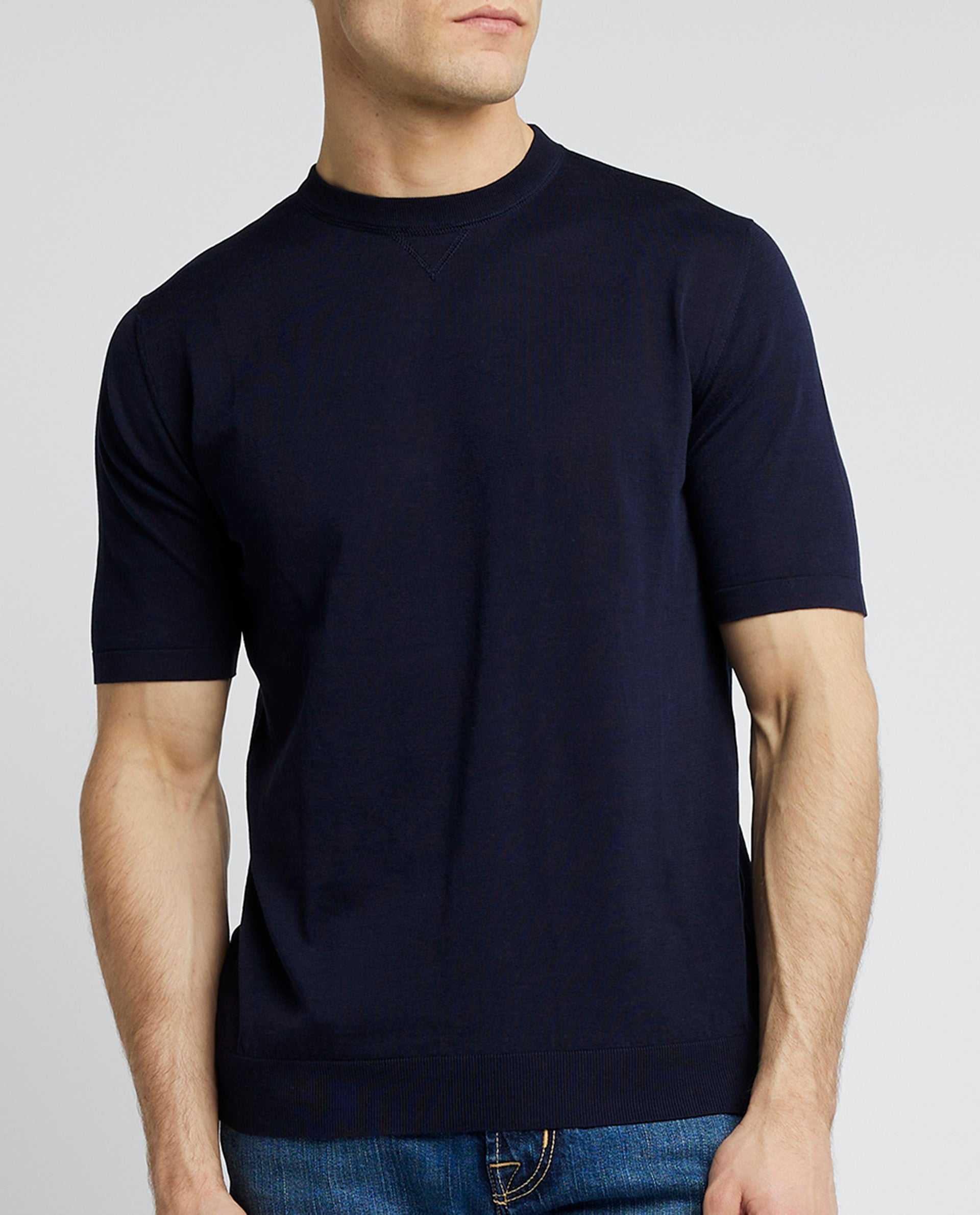 Korte Mouwen Trui - Donkerblauw