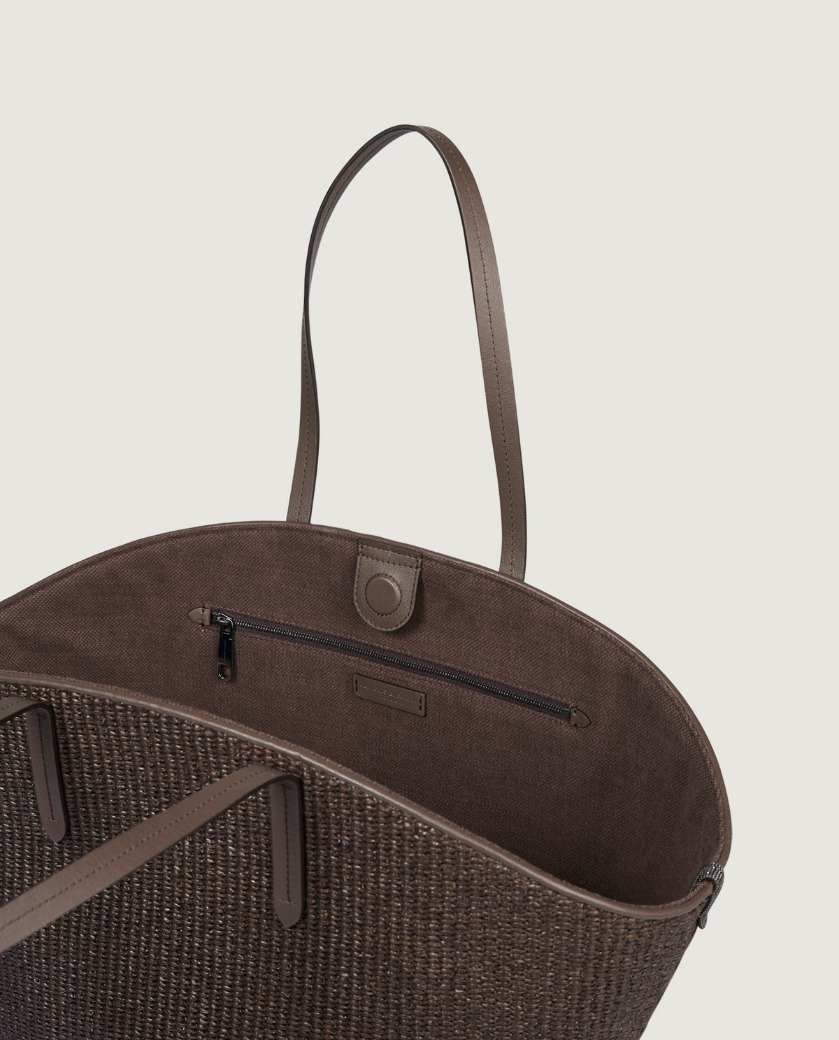 Raffia Panier Shopper Tas - Bruin